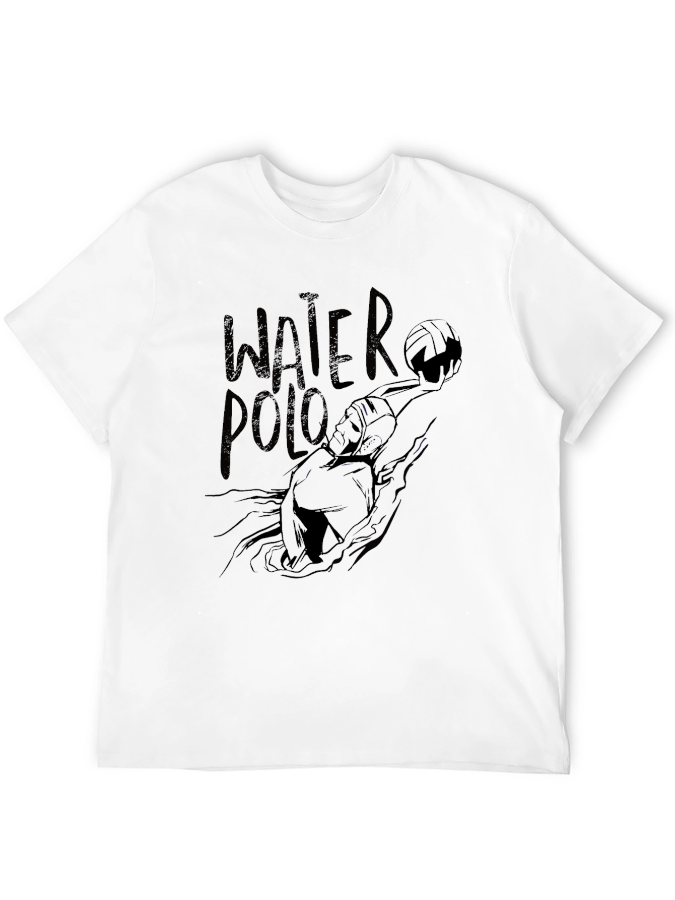 Black Water Polo Graphic T-Shirt - Cool Sports Design view 12