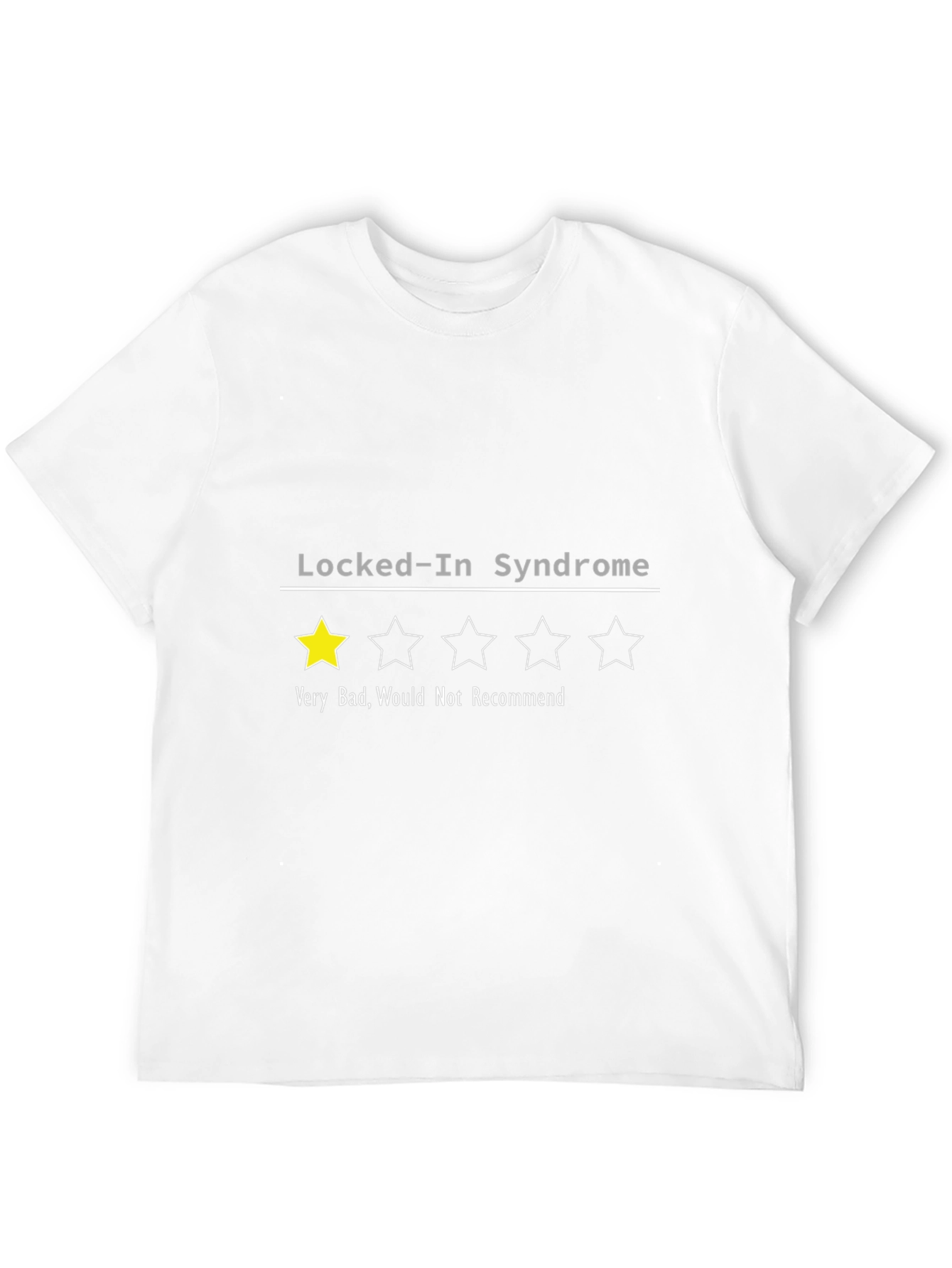 Black Locked-In Syndrome One-Star T-Shirt view 12