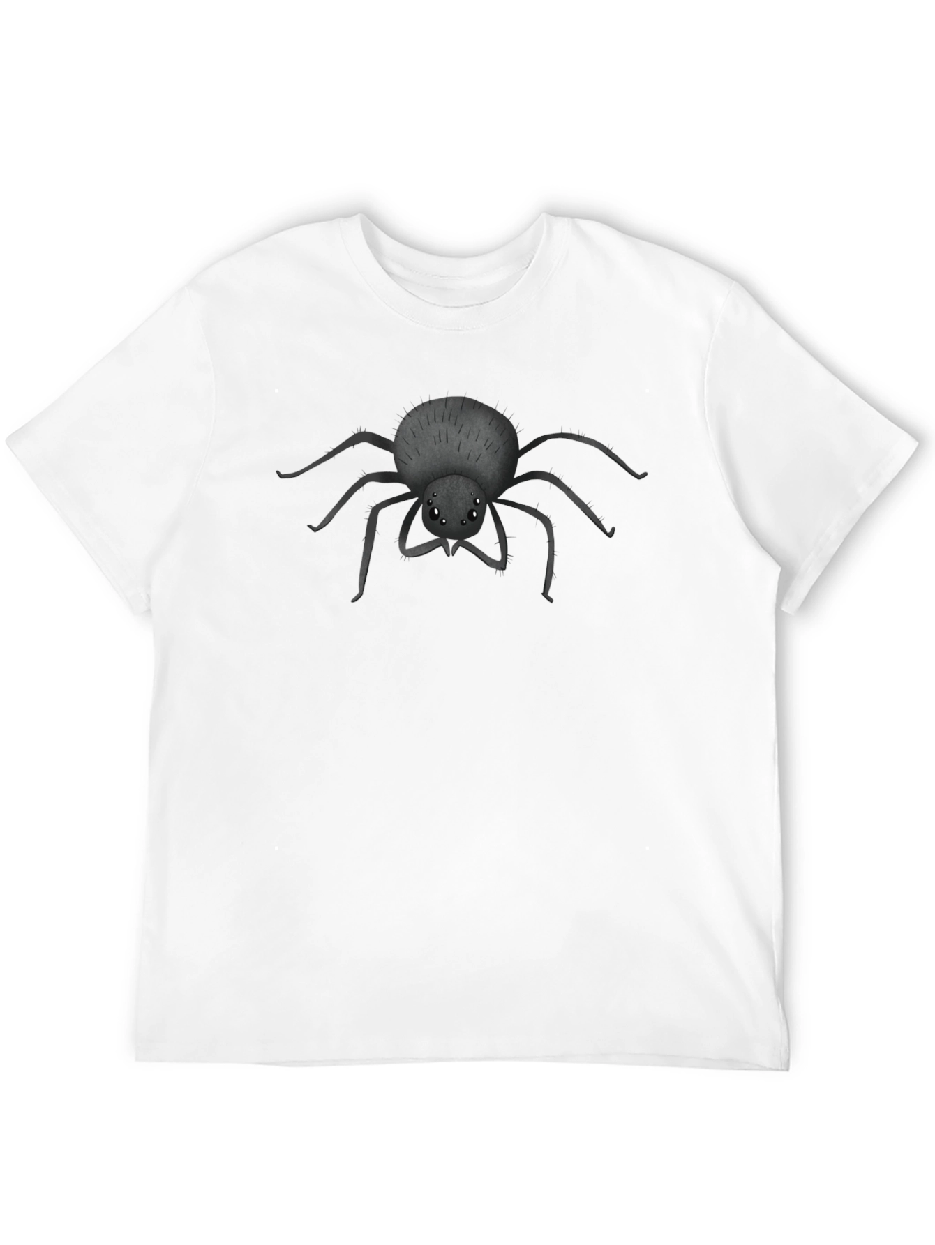Black Creepy Cute Spider Graphic Tee - Soft Black Cotton view 12