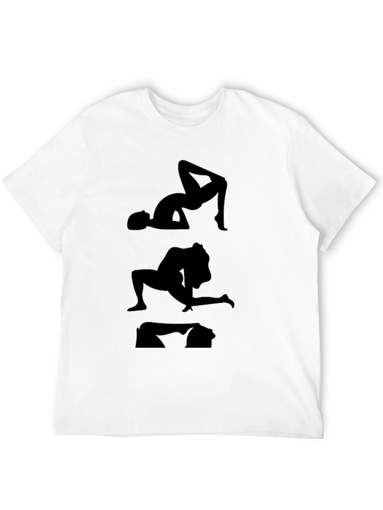 Black Silhouette Yoga Pose Graphic Tee - Black view 12
