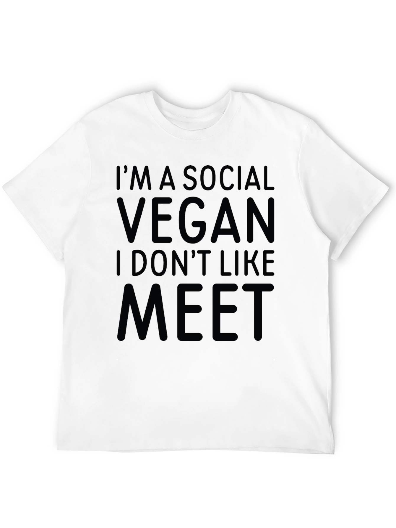 Black Social Vegan T-Shirt - Funny Veganism Tee view 12