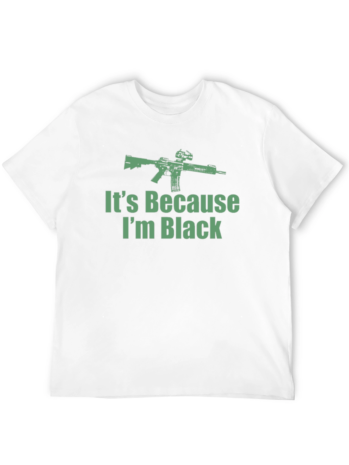 Black It's Because I'm Black Graphic T-Shirt view 12
