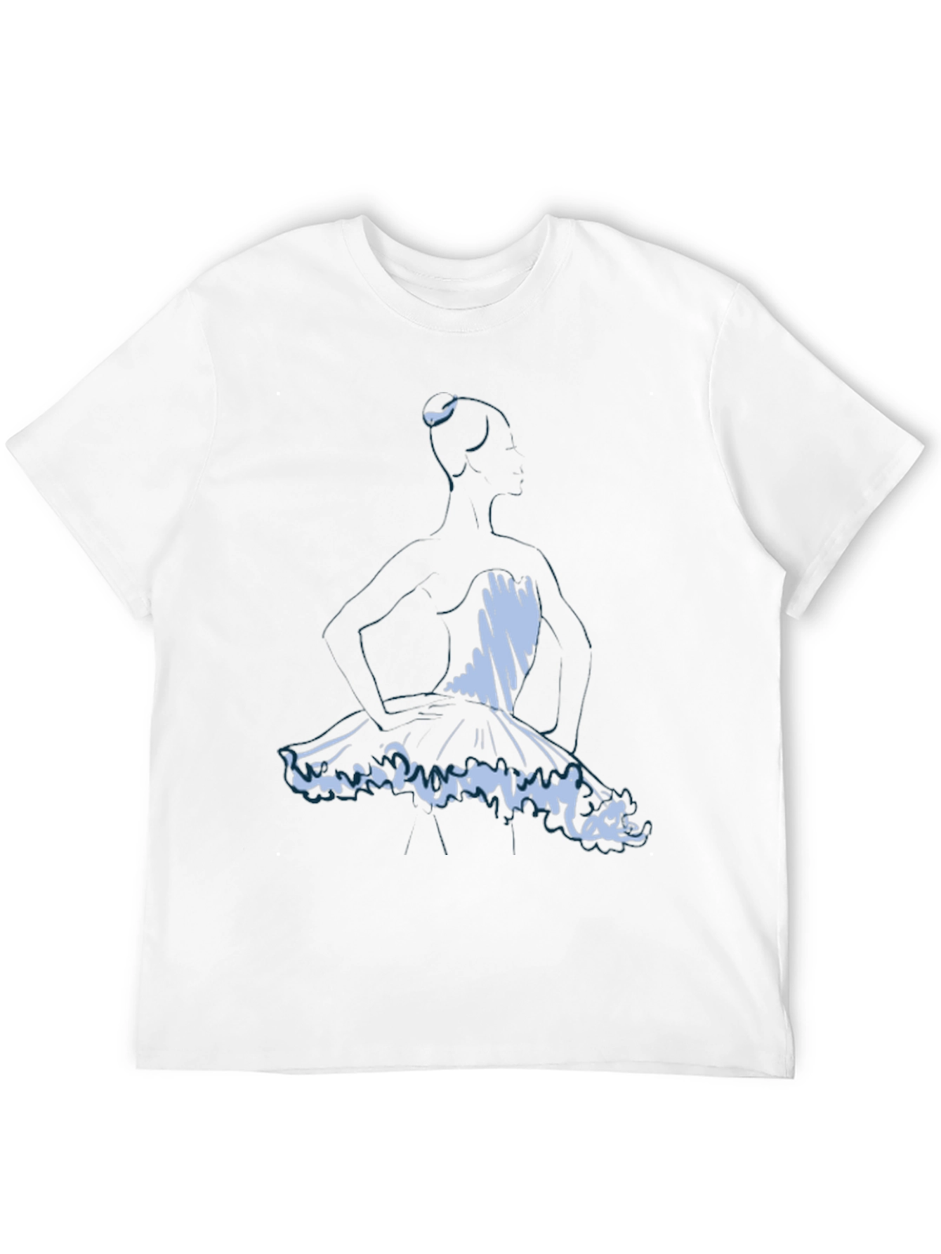 Black Ballerina Sketch Graphic Tee - Soft Black T-Shirt view 12