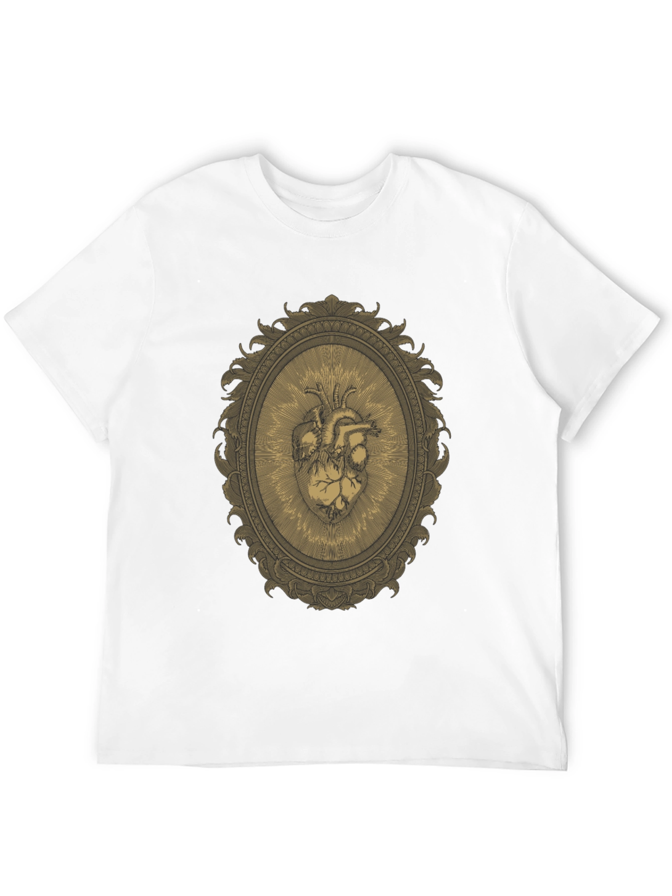 Black Anatomical Heart Framed Graphic Tee - Unique Design view 12