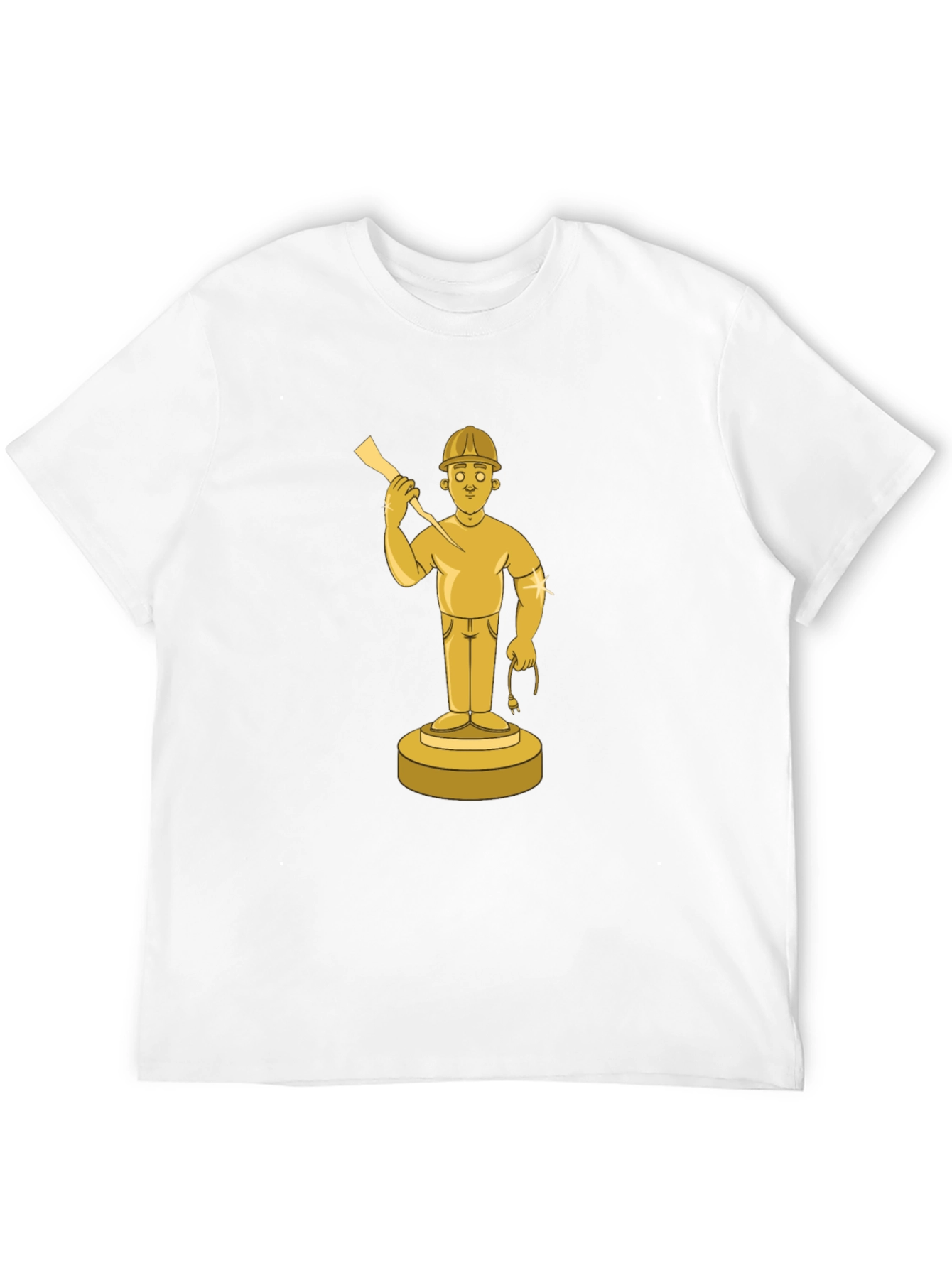 Black Golden Miner Graphic Tee - Black Cotton Shirt view 12