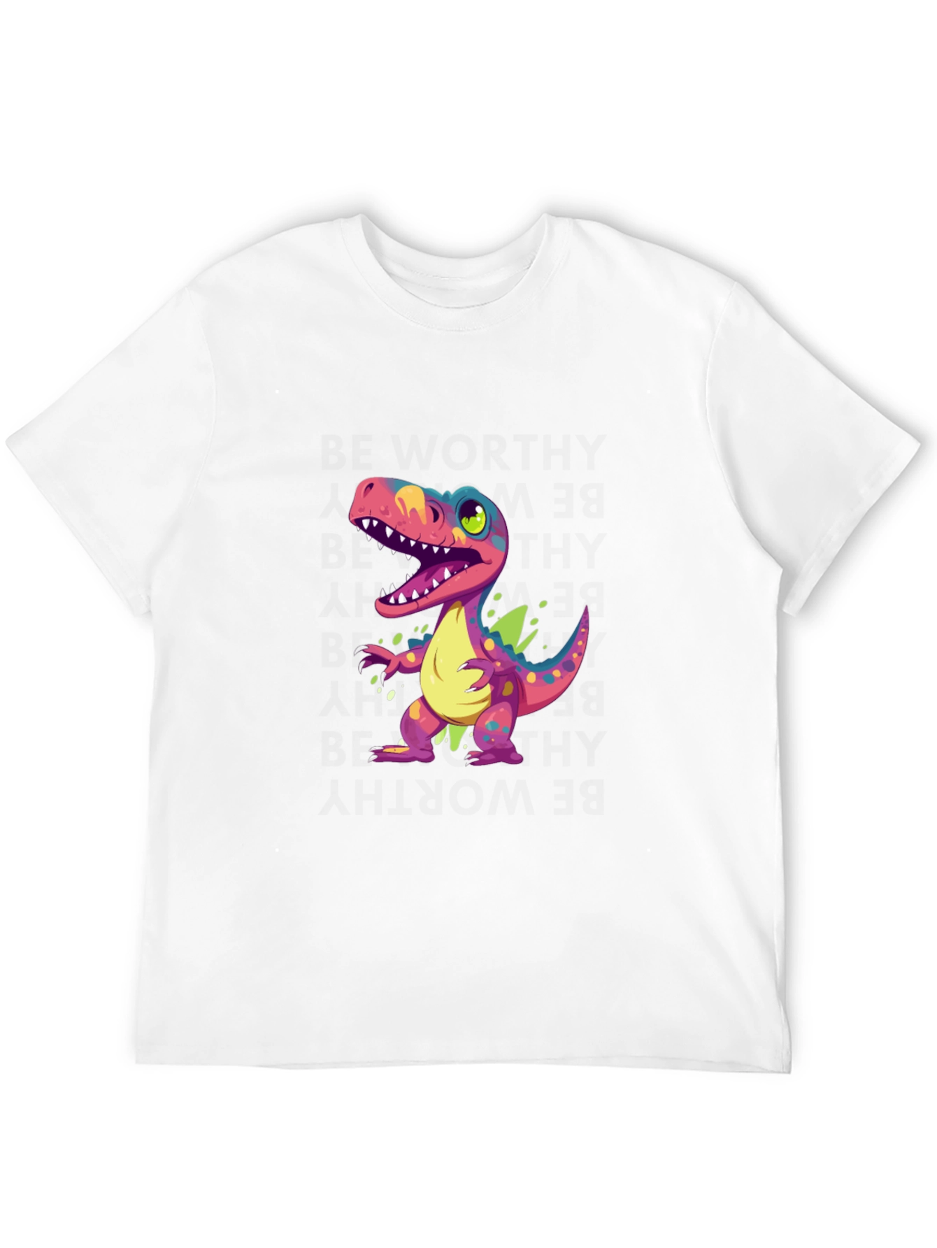 Black Cartoon Dinosaur Graphic Tee view 12