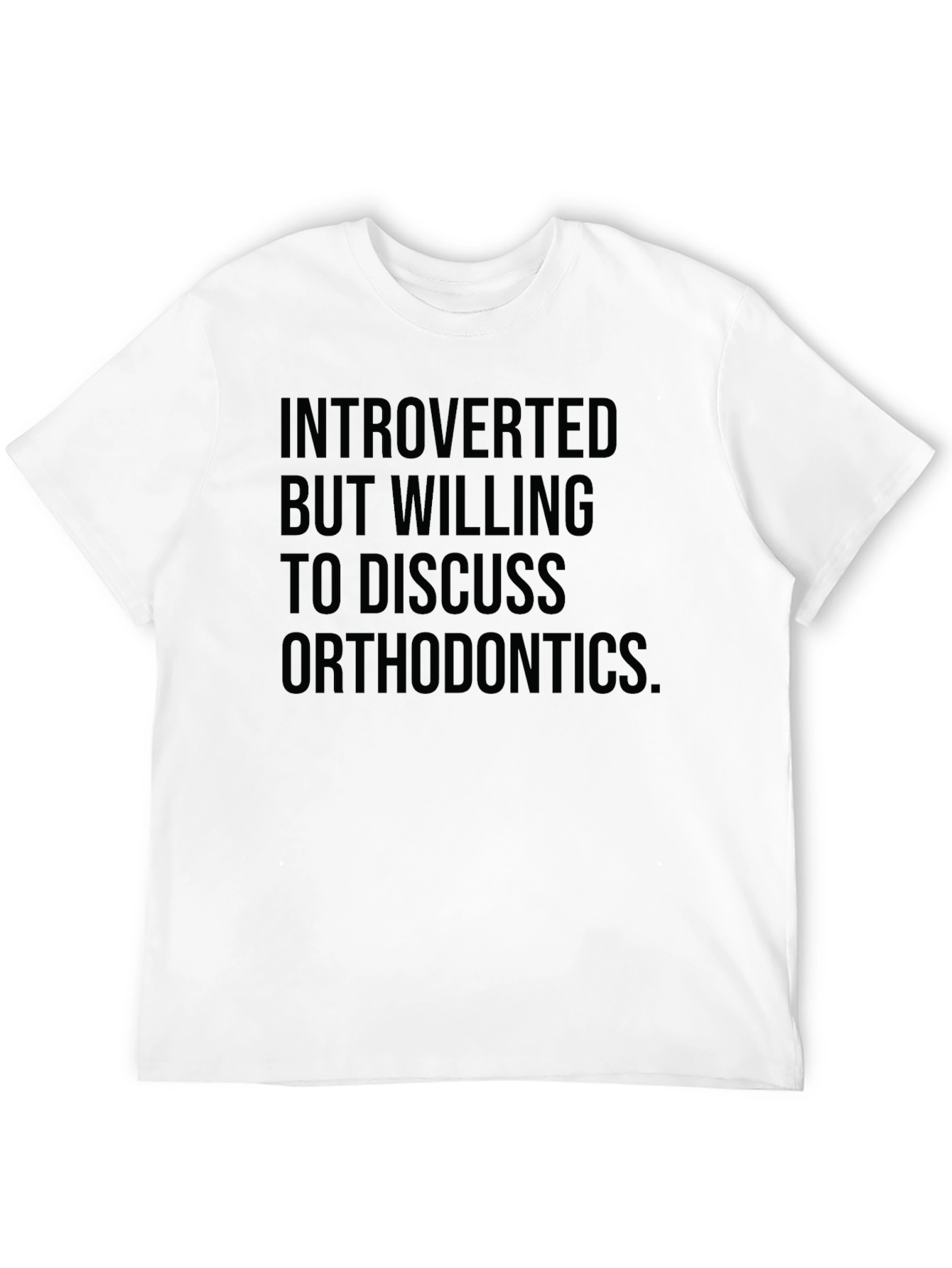 Black Introverted Orthodontics T-Shirt - Soft Cotton Tee view 12