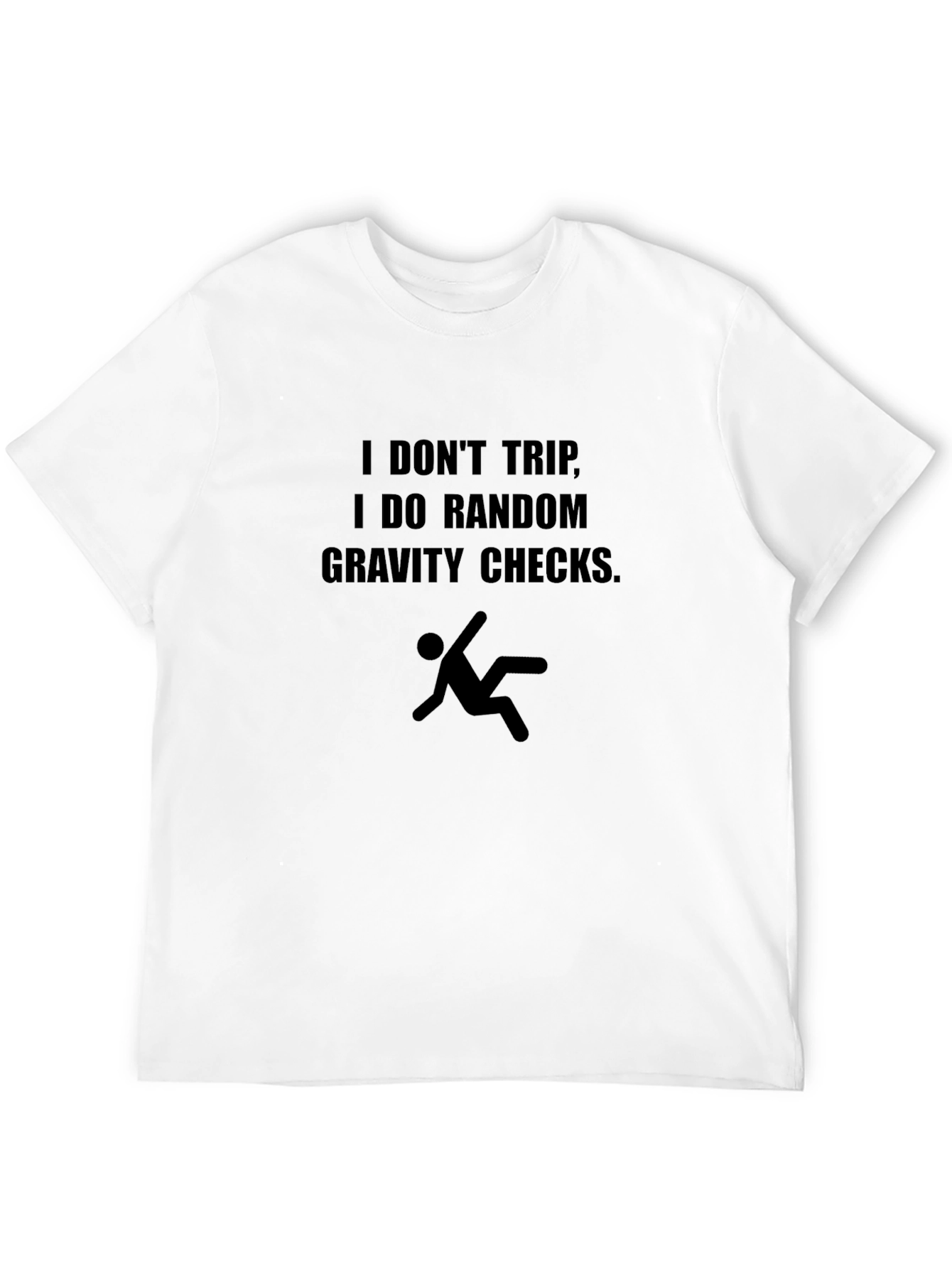 Black Random Gravity Checks Graphic Tee view 12