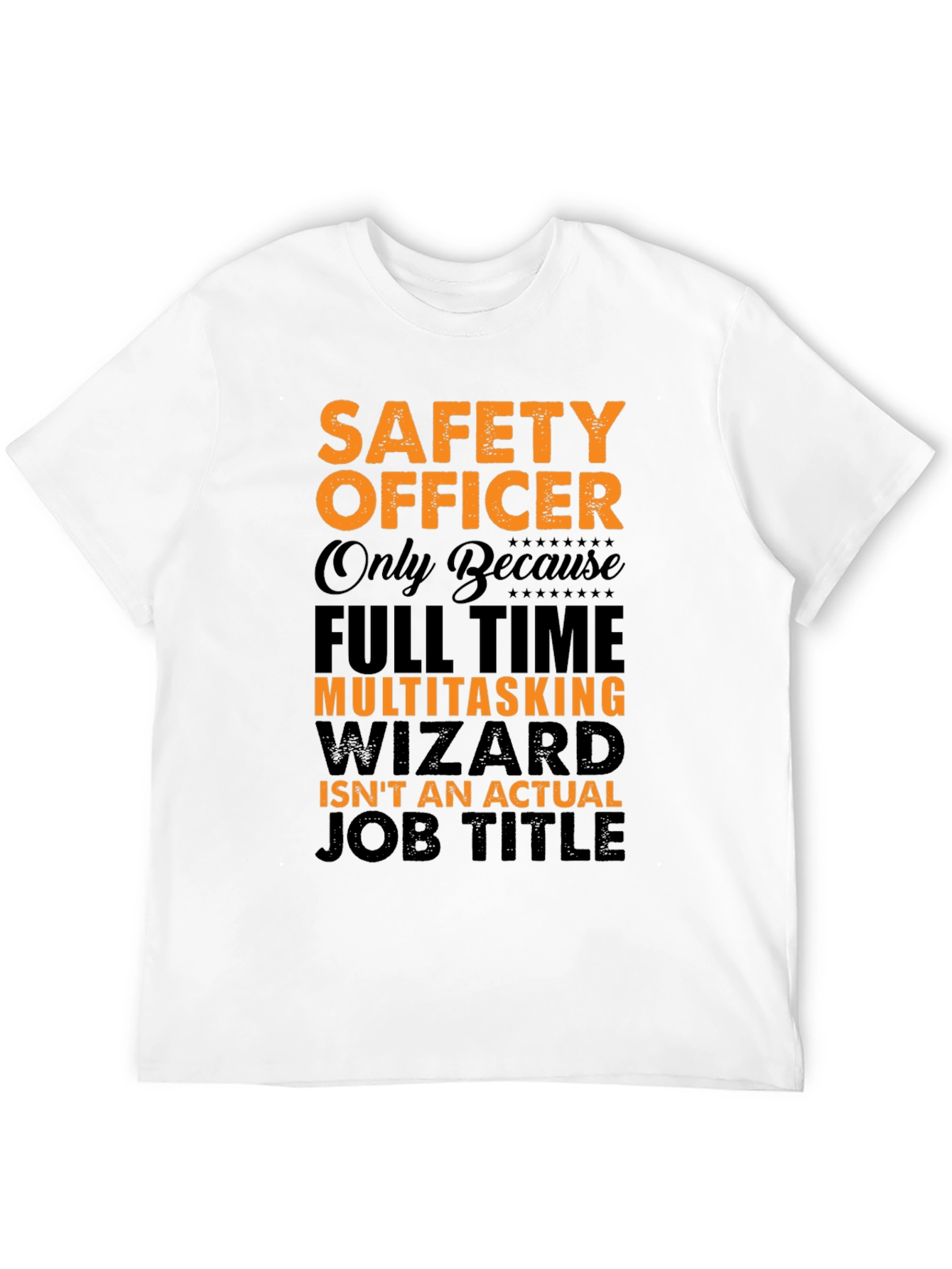 Black Safety Officer Multitasking Wizard T-Shirt view 12