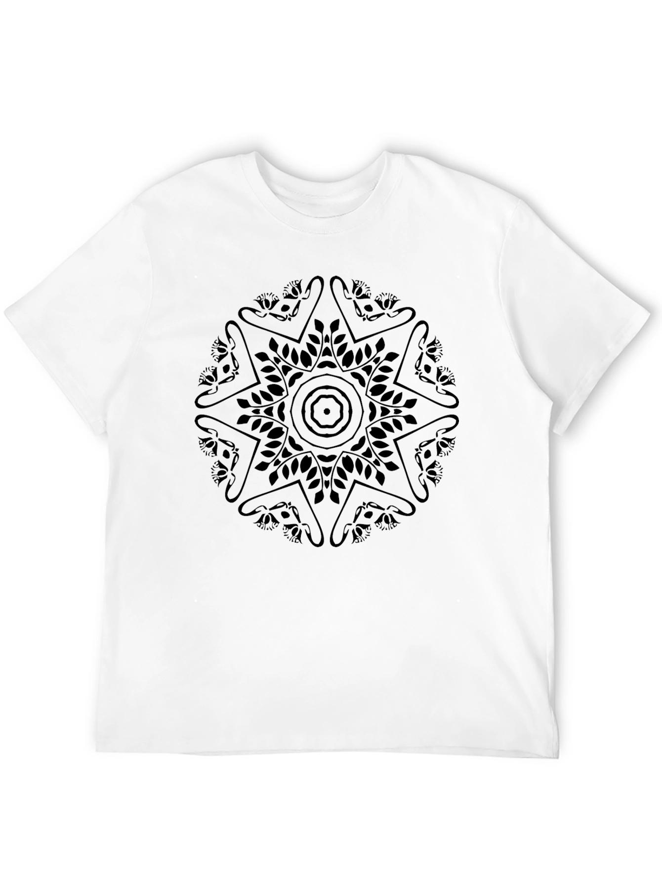 Black Black Mandala Graphic T-Shirt view 12