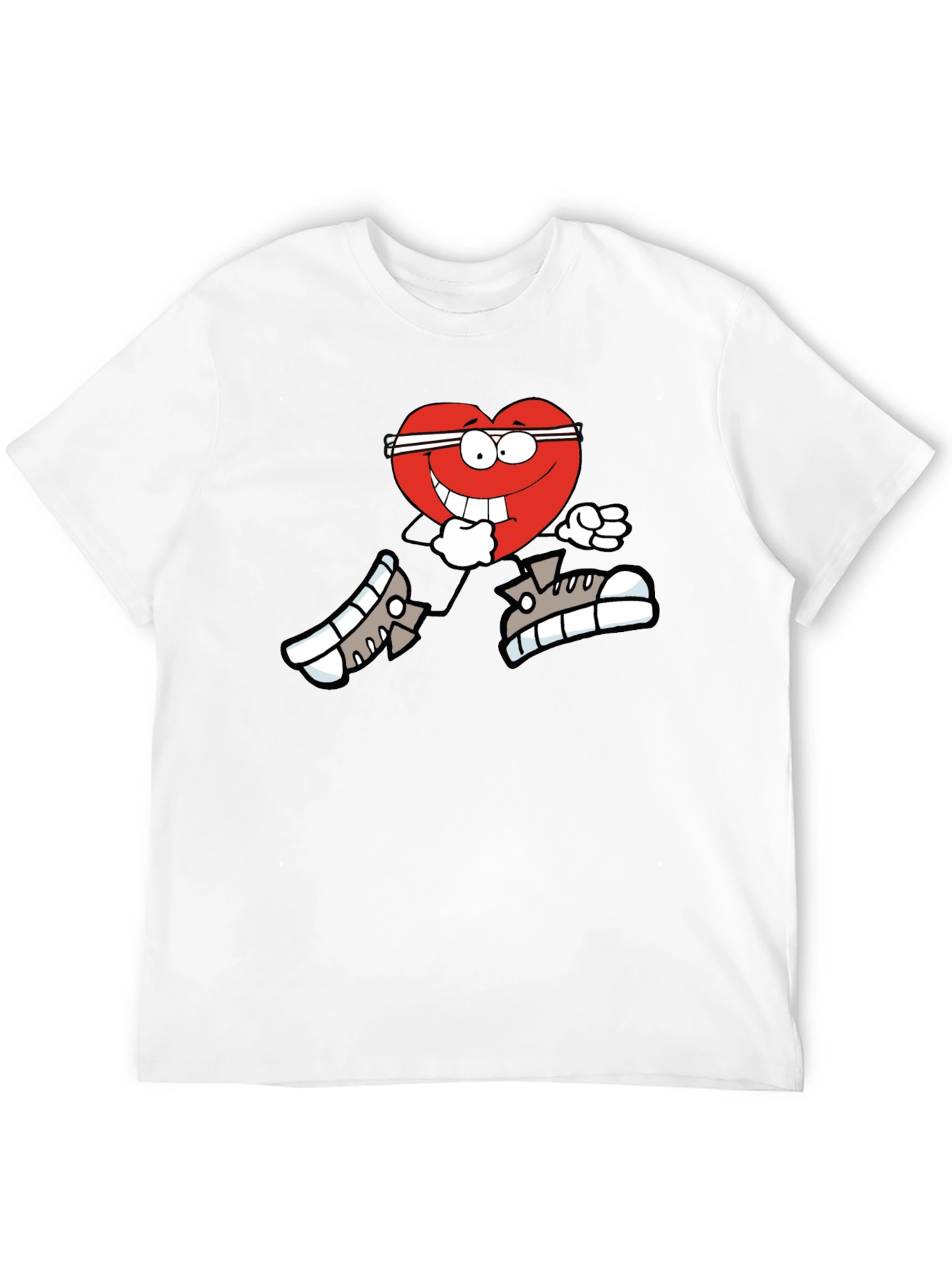 Black Running Heart Graphic Tee - Black Cotton Blend view 12
