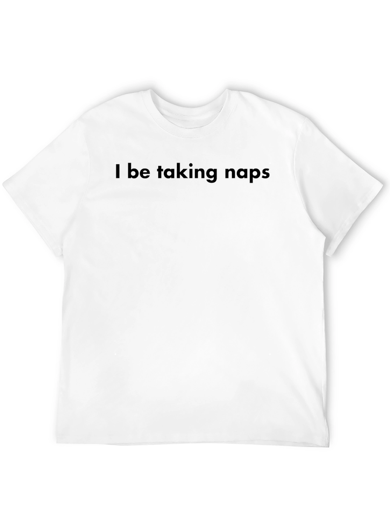 Black Men's "I be taking naps" Black Graphic Tee view 12