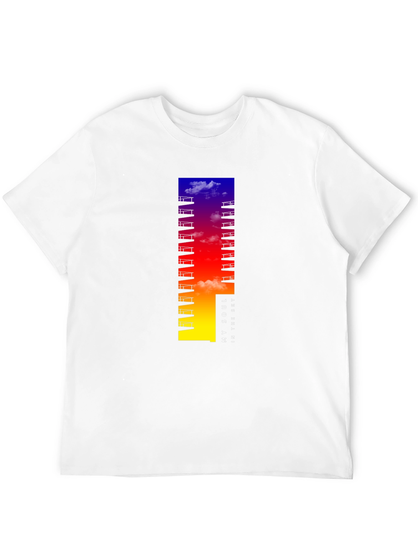 Black My Soul in the Sky Black Graphic T-Shirt view 12