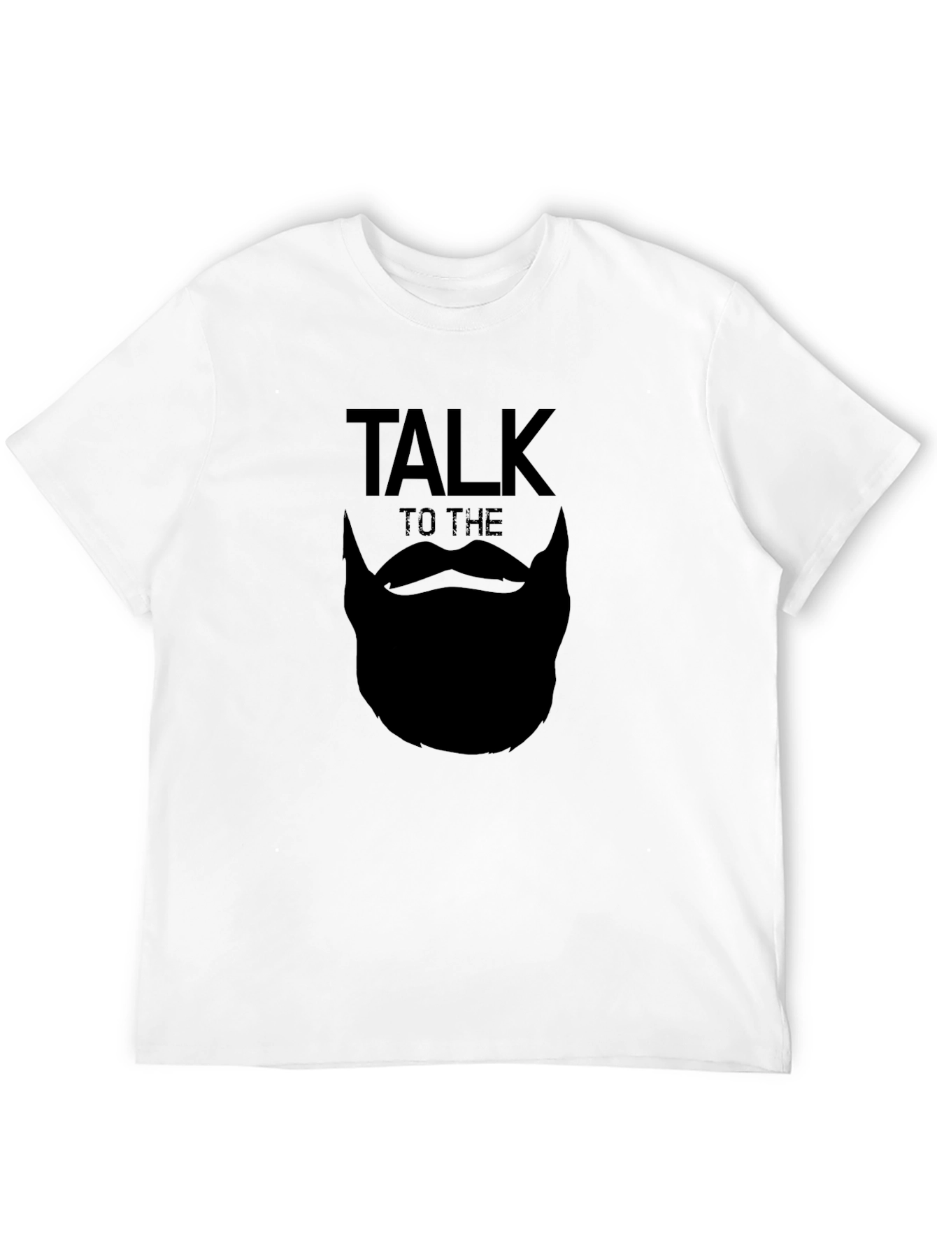 Black Talk to the Beard T-Shirt - Black Graphic Tee view 12