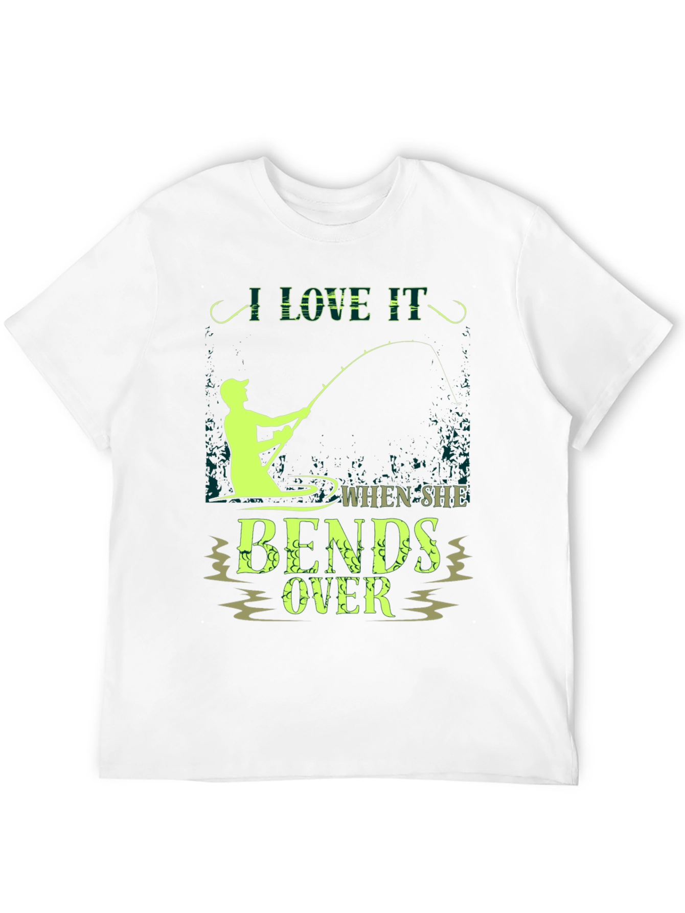 Black Fishing Humor T-Shirt - I Love It When She Bends Over view 12