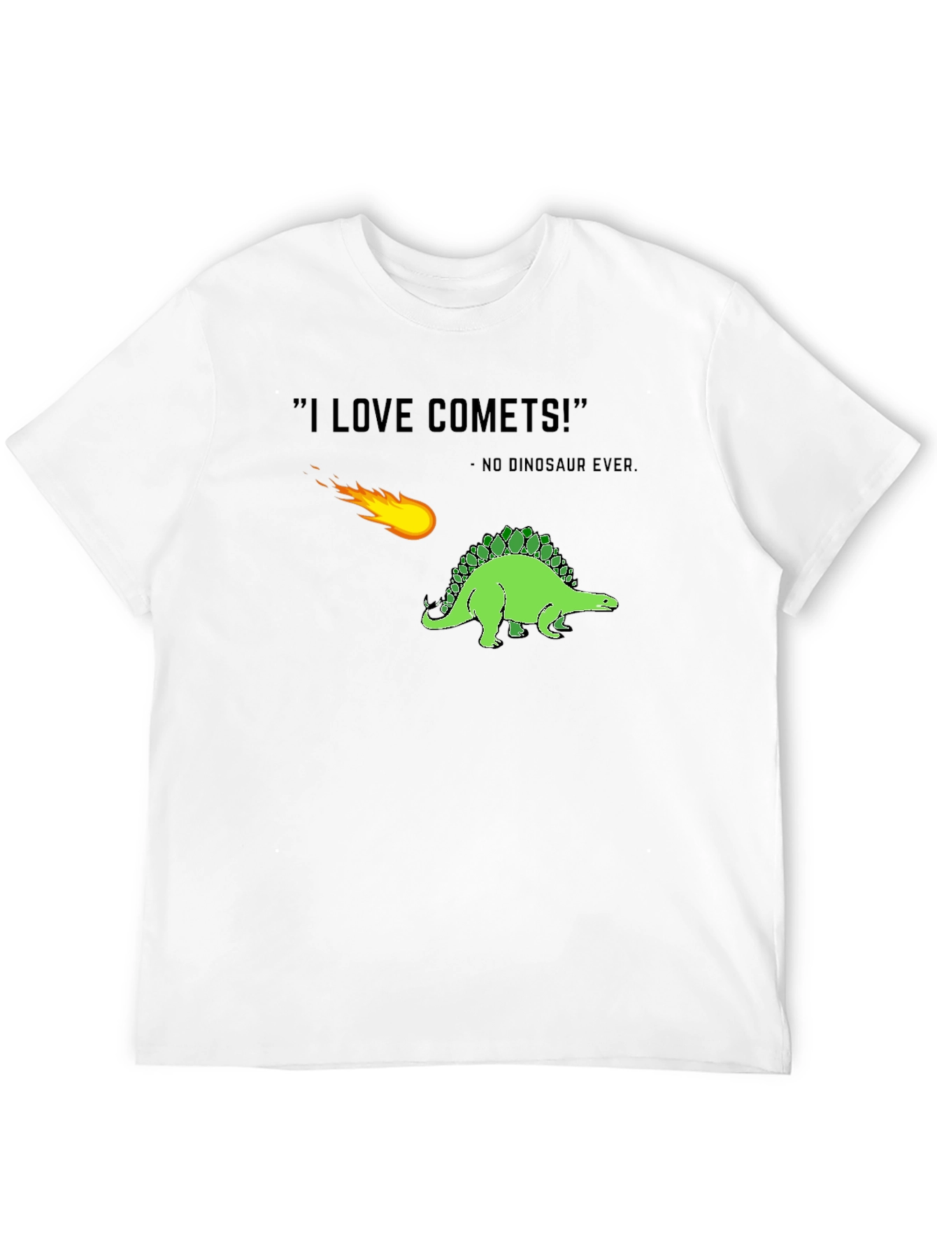 Black Dinosaur Comet T-Shirt - No Dinosaur Ever! view 12