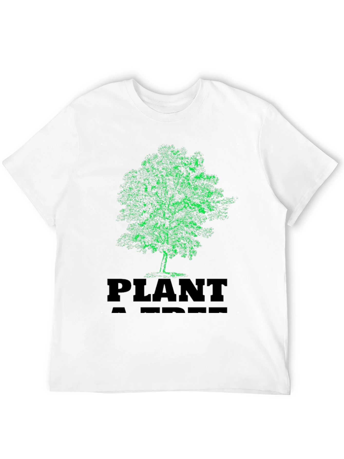 Black Plant A Tree Black Graphic T-Shirt view 12