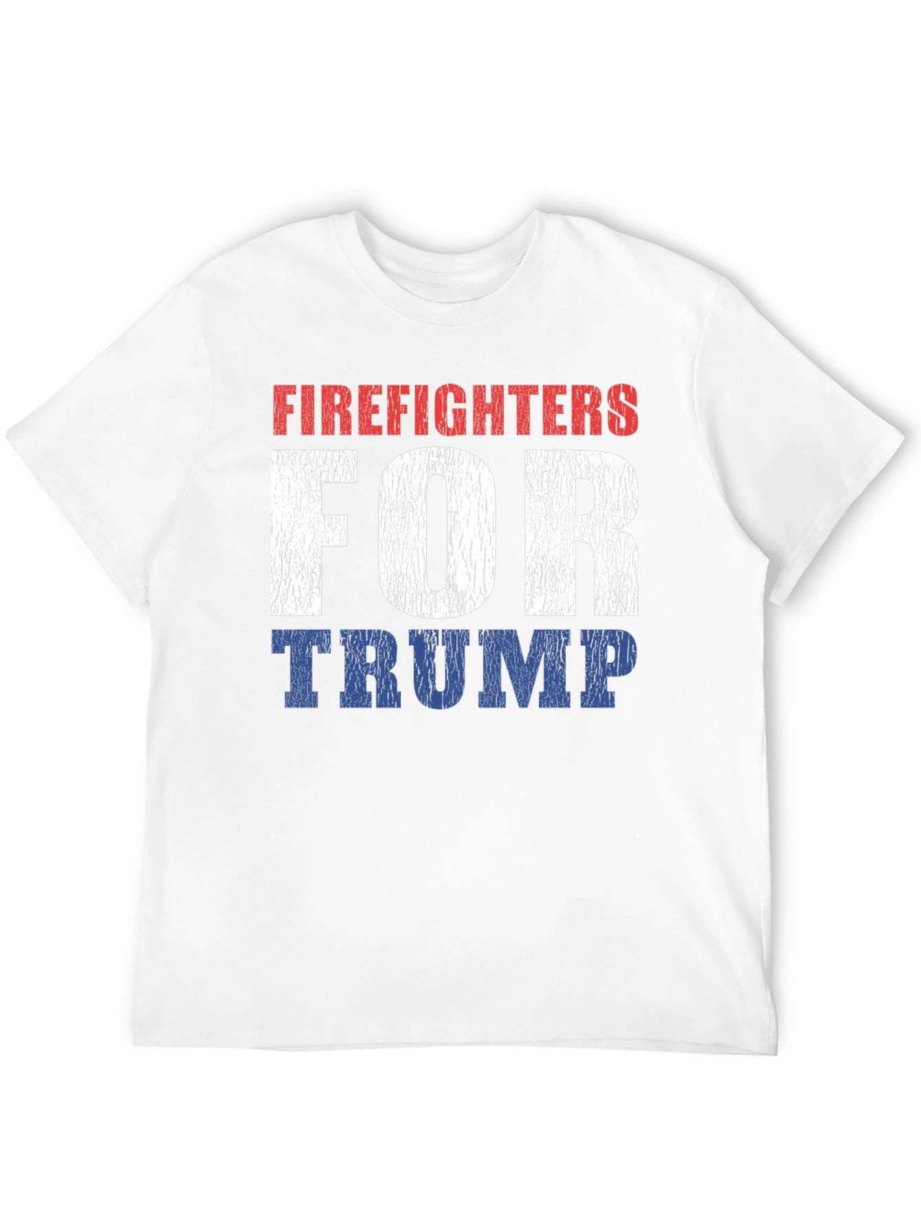 Black Firefighters For Trump Graphic T-Shirt view 12