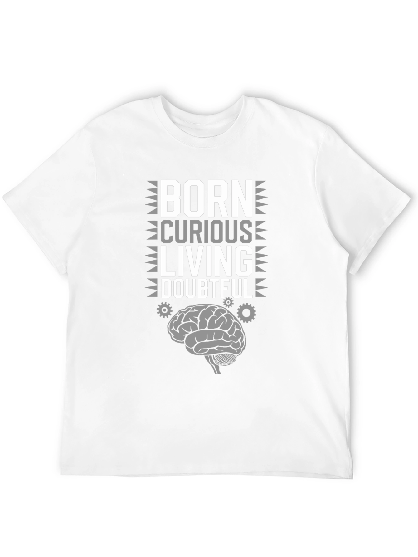 Black Born Curious T-Shirt - Brain Graphic Tee view 12