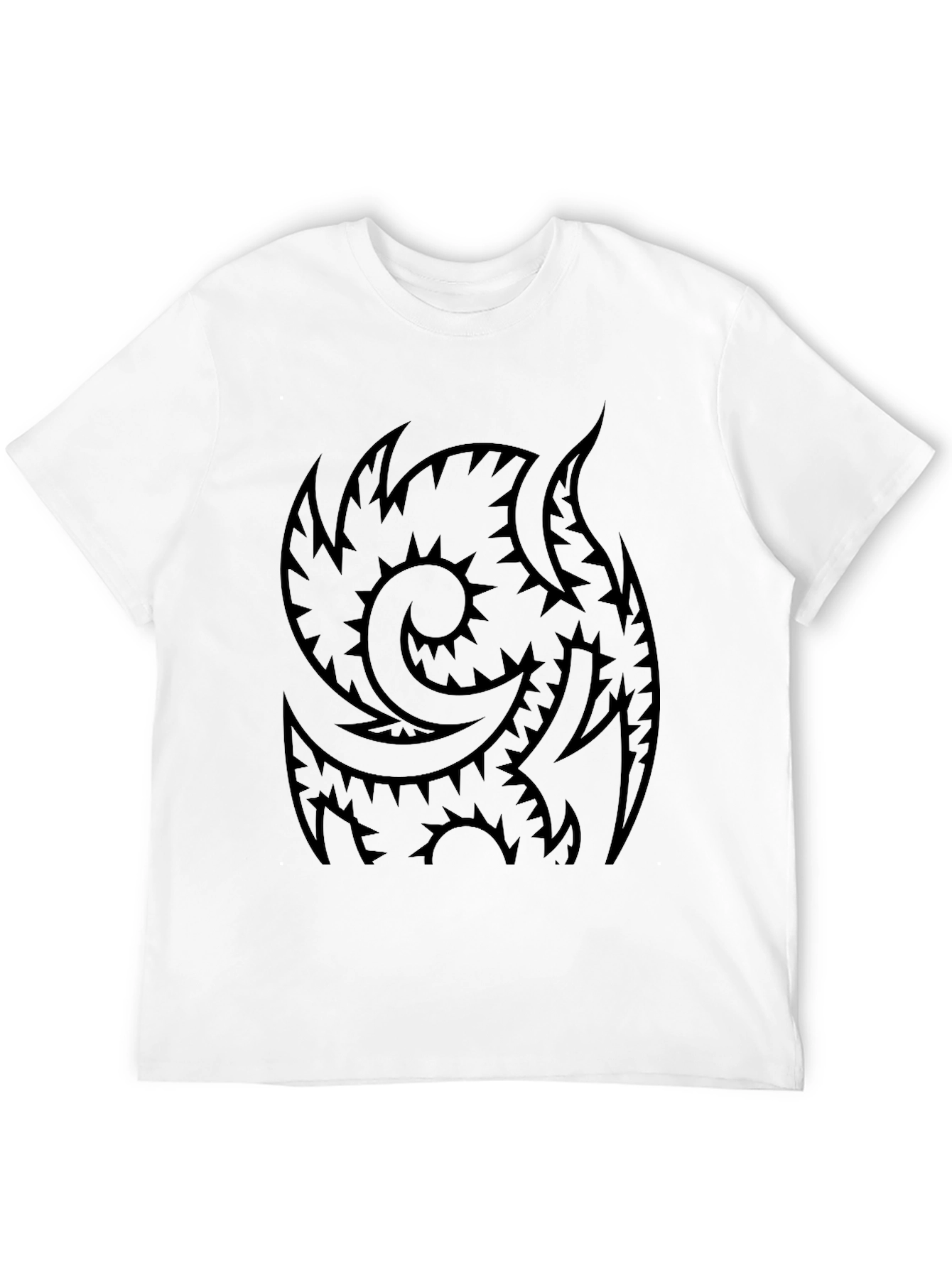 Black Tribal Tattoo Graphic Black T-Shirt view 12