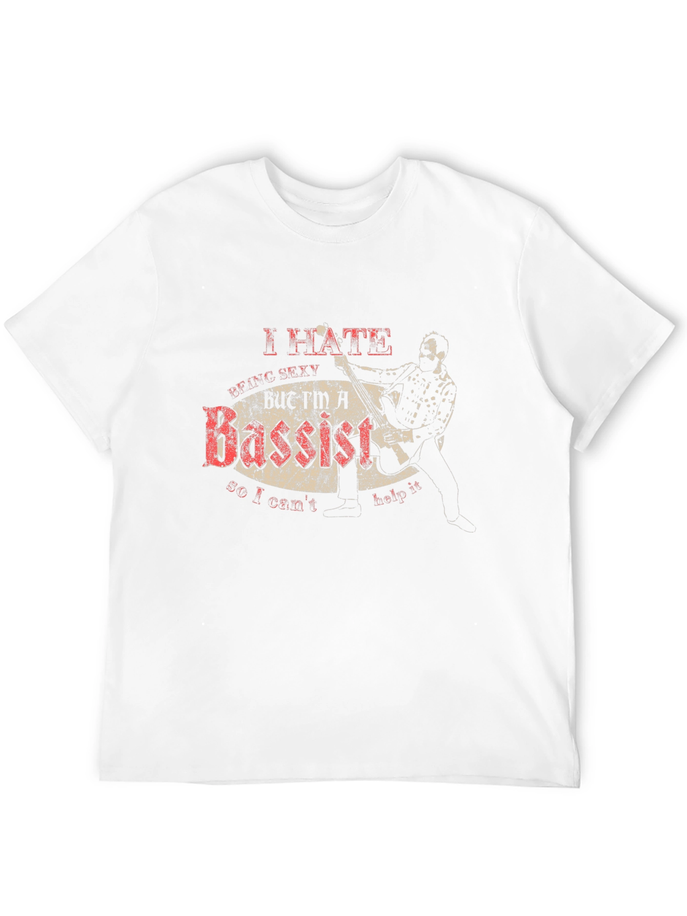 Black I Hate Being Sexy Bassist T-Shirt  view 12