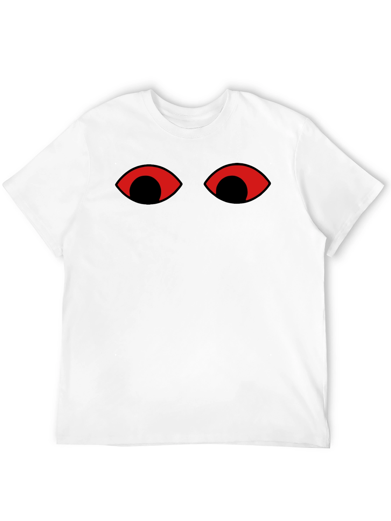 Black Mysterious Eyes Graphic Tee - Black Cotton T-Shirt view 12