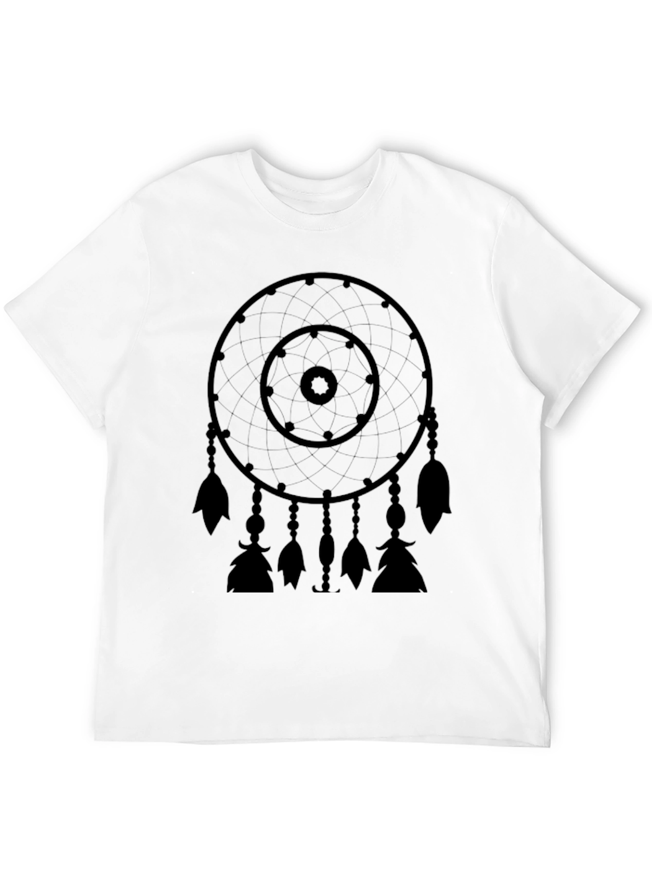 Black Dreamcatcher Graphic Tee - Black Cotton Blend view 12