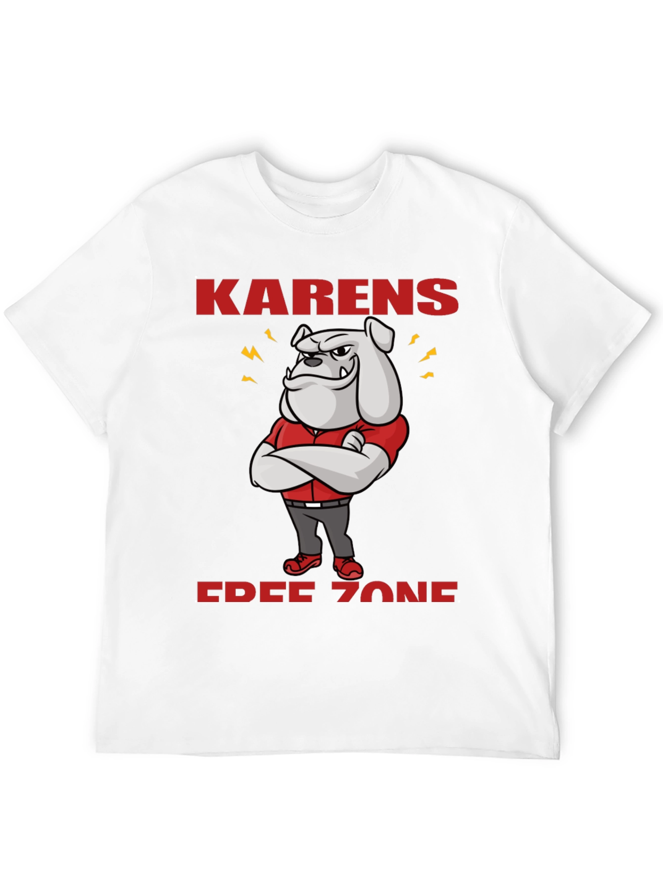 Black Karens Free Zone Bulldog T-Shirt view 12
