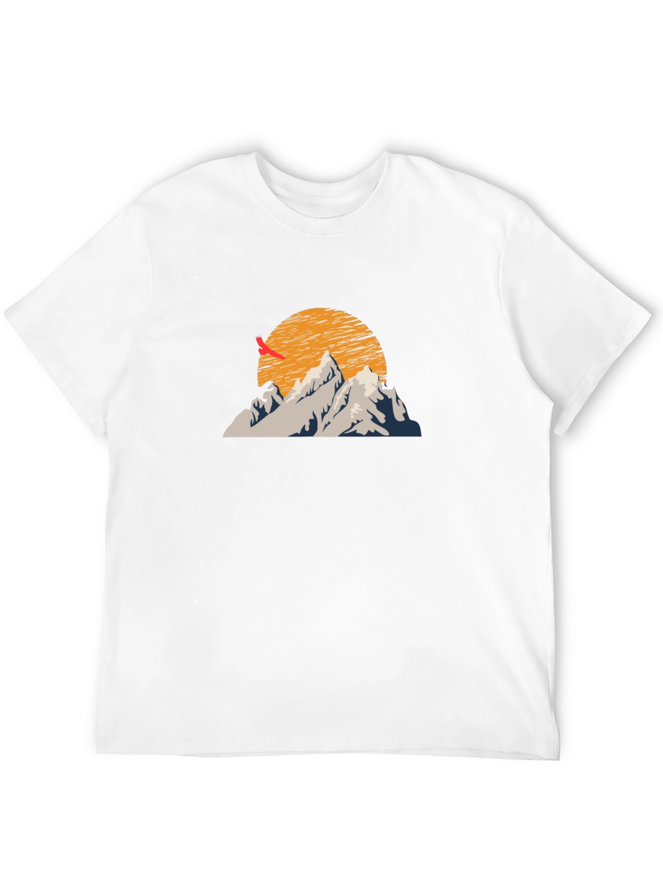 Black Mountain Sunset Graphic Tee - Stylish Black T-Shirt view 12