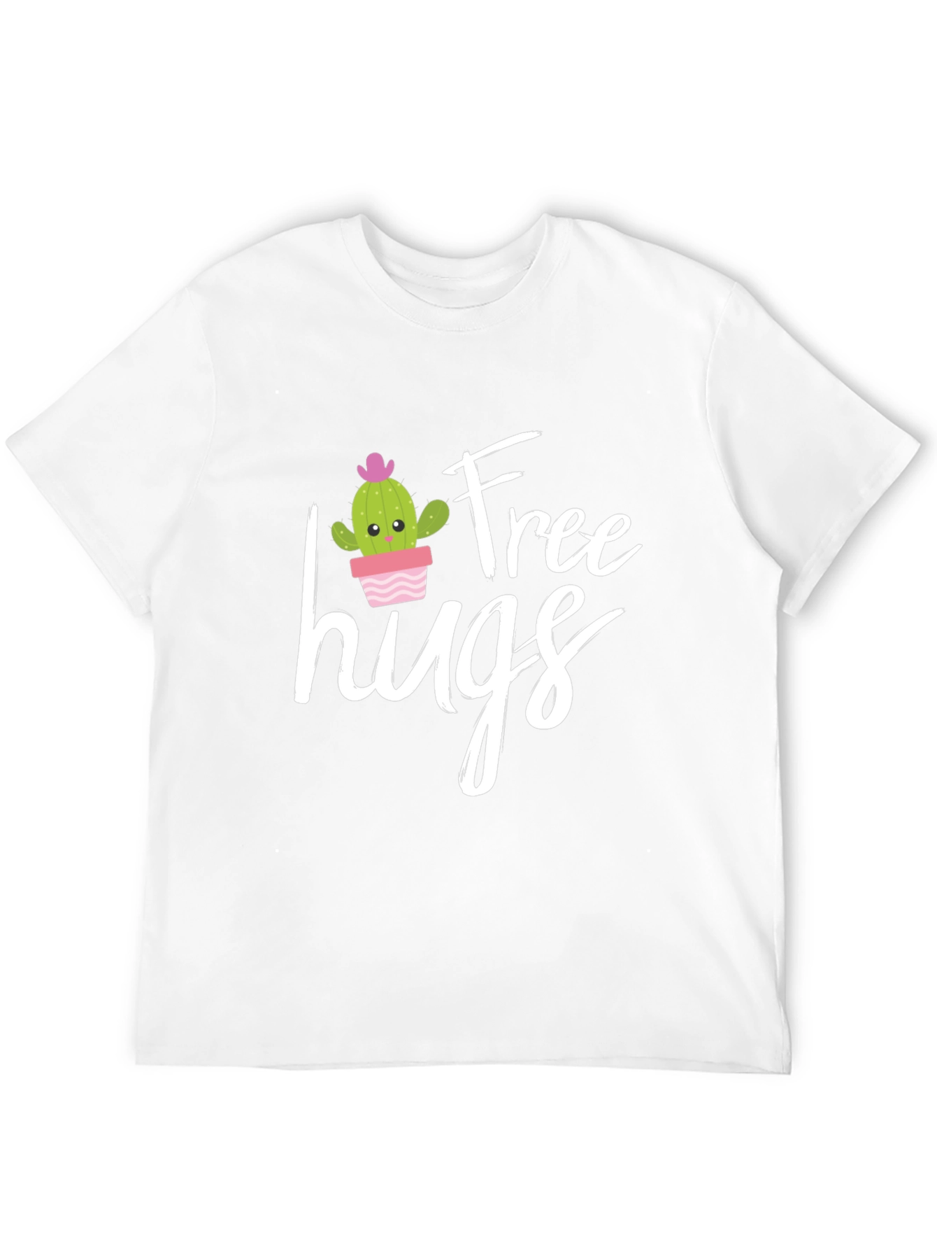 Black Free Hugs Graphic Tee - Cactus T-Shirt view 12