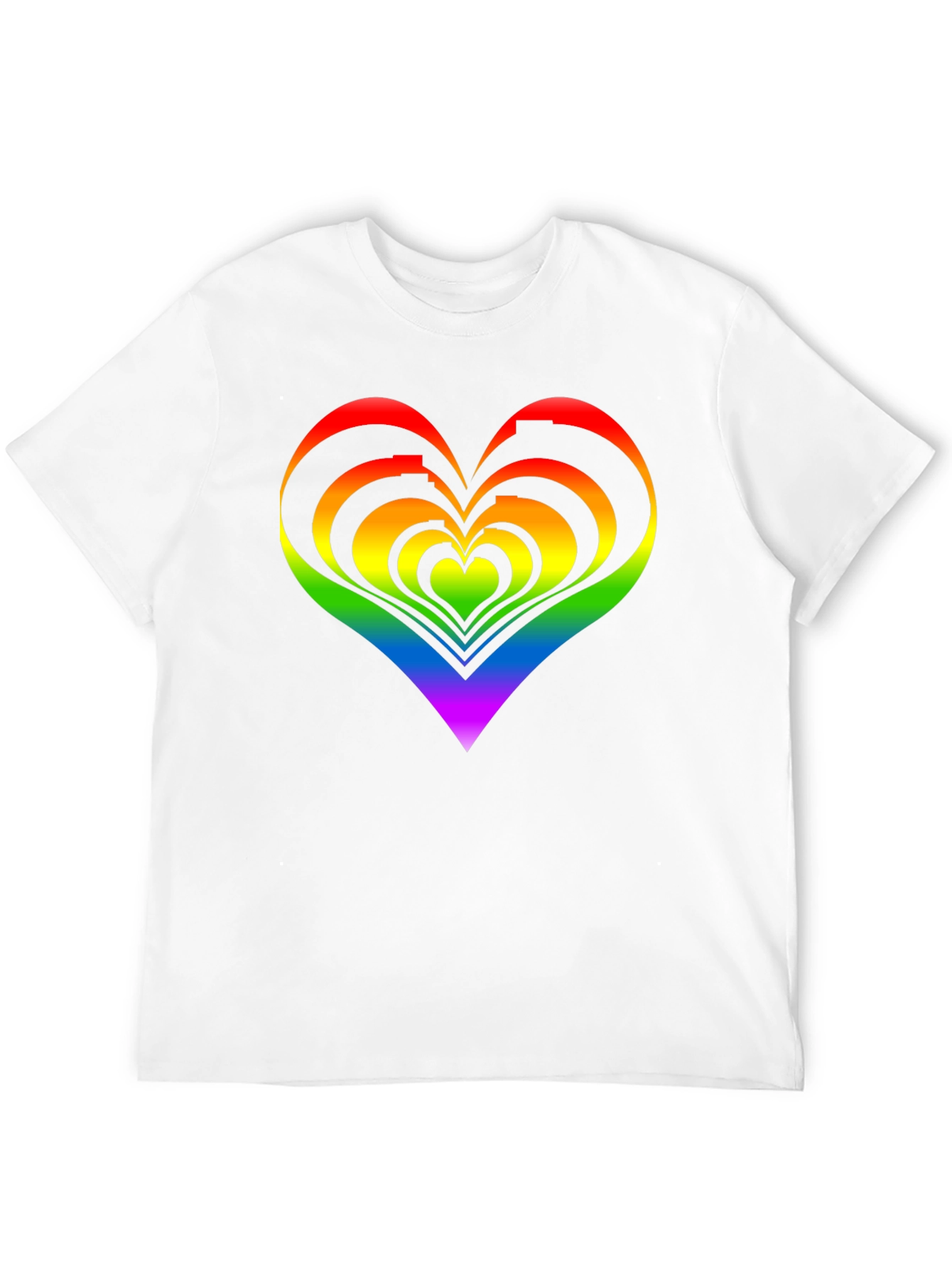 Black Rainbow Heart Graphic Tee - Pride Apparel view 12