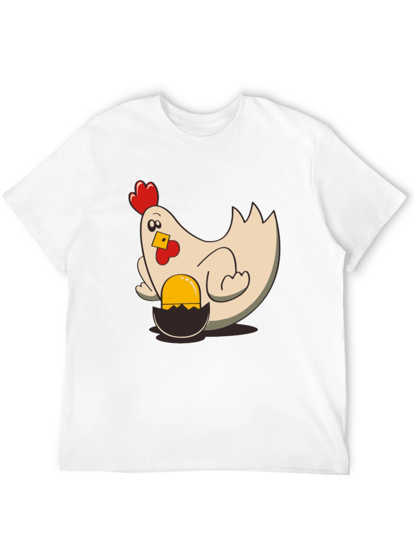 Black Funny Chicken and Egg T-Shirt - Novelty Graphic Tee view 12