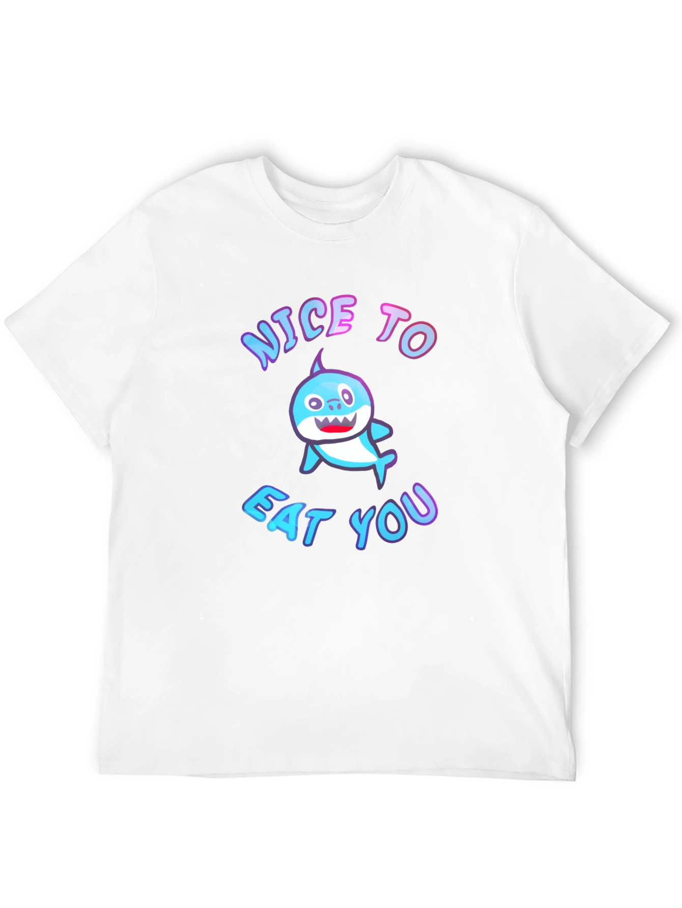 Black Nice to Eat You Baby Shark Black T-Shirt view 12