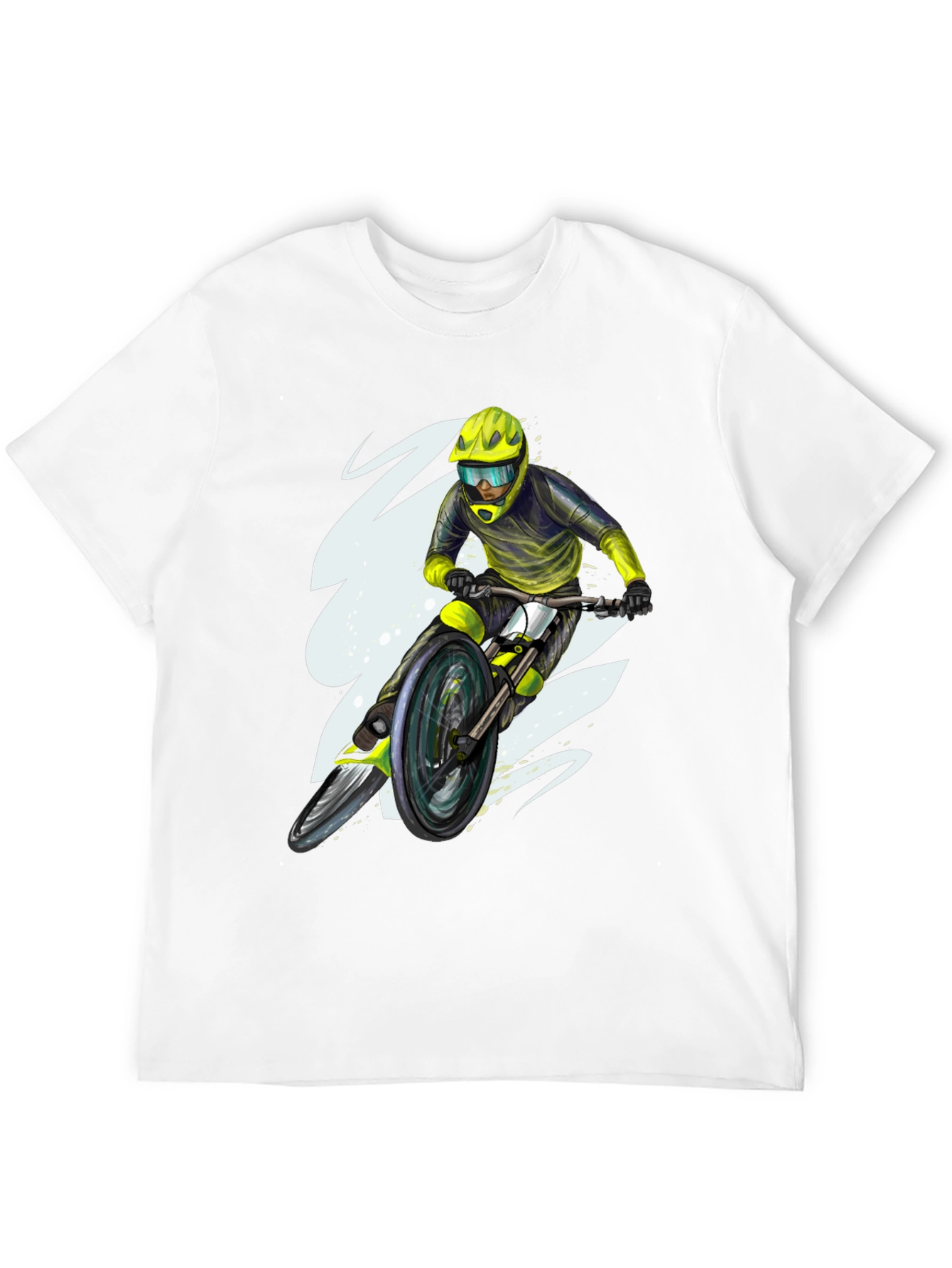 Black Mountain Bike Rider Graphic Tee - Black view 12