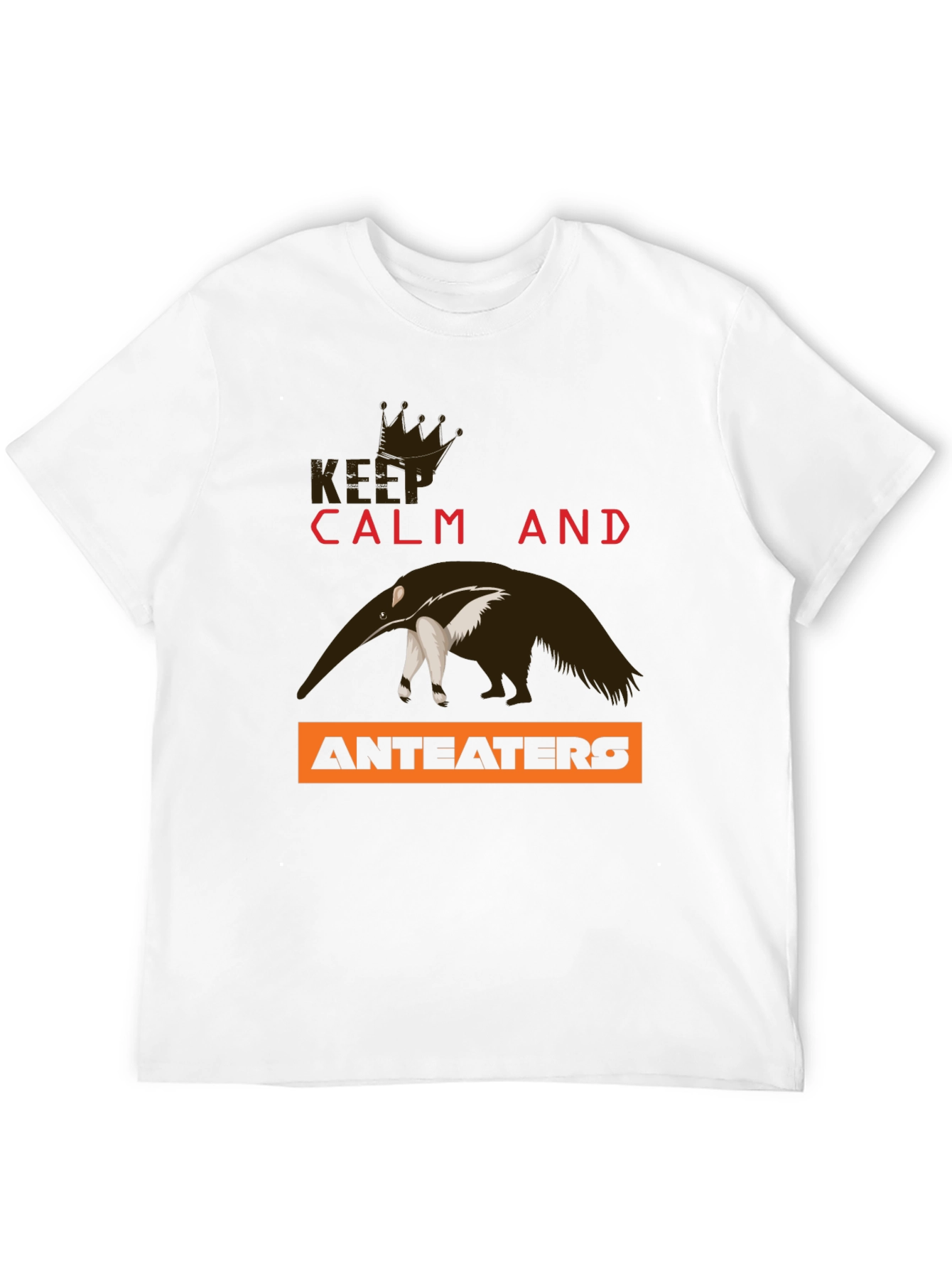 Black Keep Calm Anteaters T-Shirt view 12