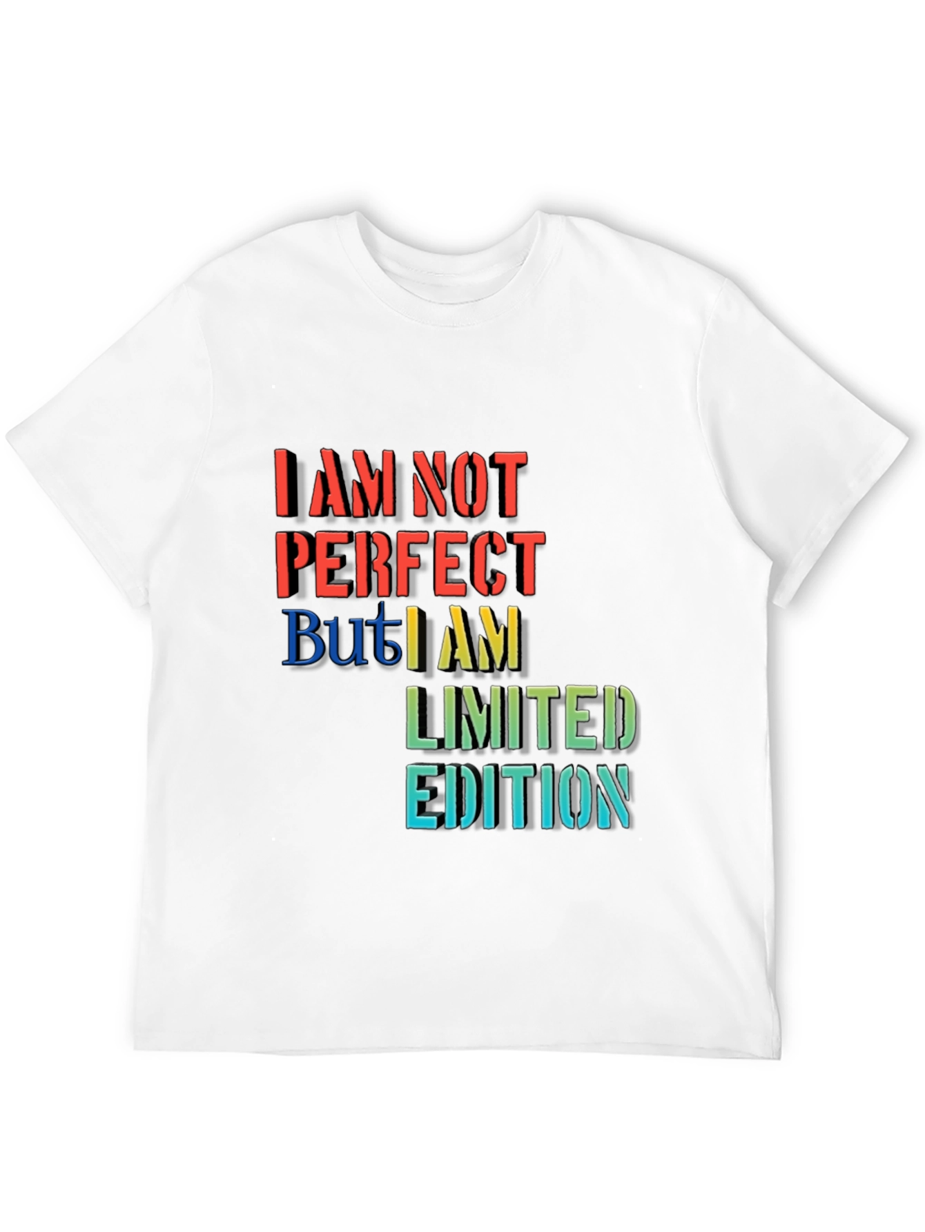 Black Limited Edition Graphic Tee - I AM NOT PERFECT view 12