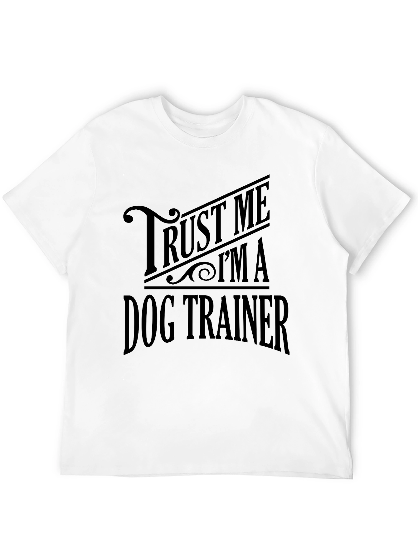 Black Trust Me I'm A Dog Trainer Black T-Shirt view 12