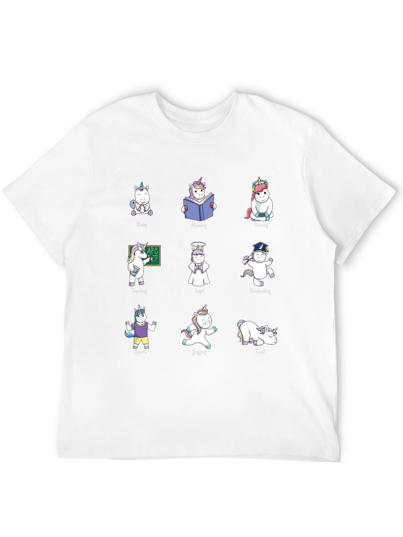 Black Unicorn Graphic Print T-Shirt - Funny Animal Tee view 12