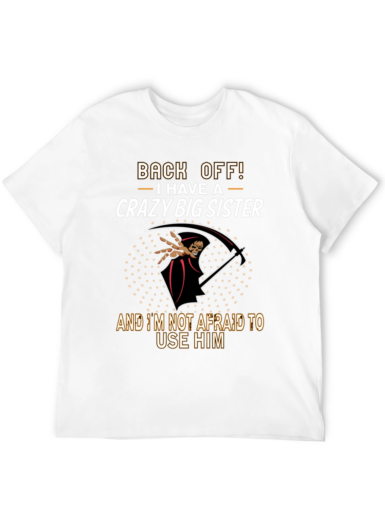 Black Crazy Big Sister T-Shirt Funny Novelty Graphic Tee view 12