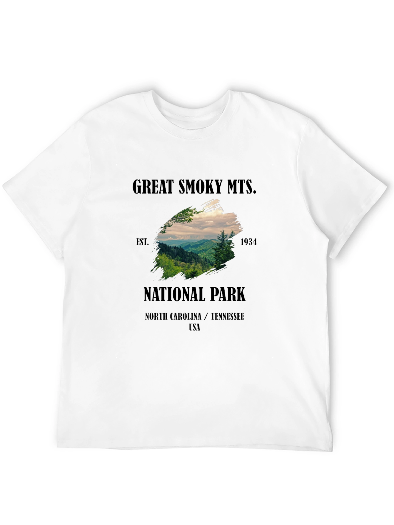 Black Great Smoky Mountains National Park T-Shirt view 12