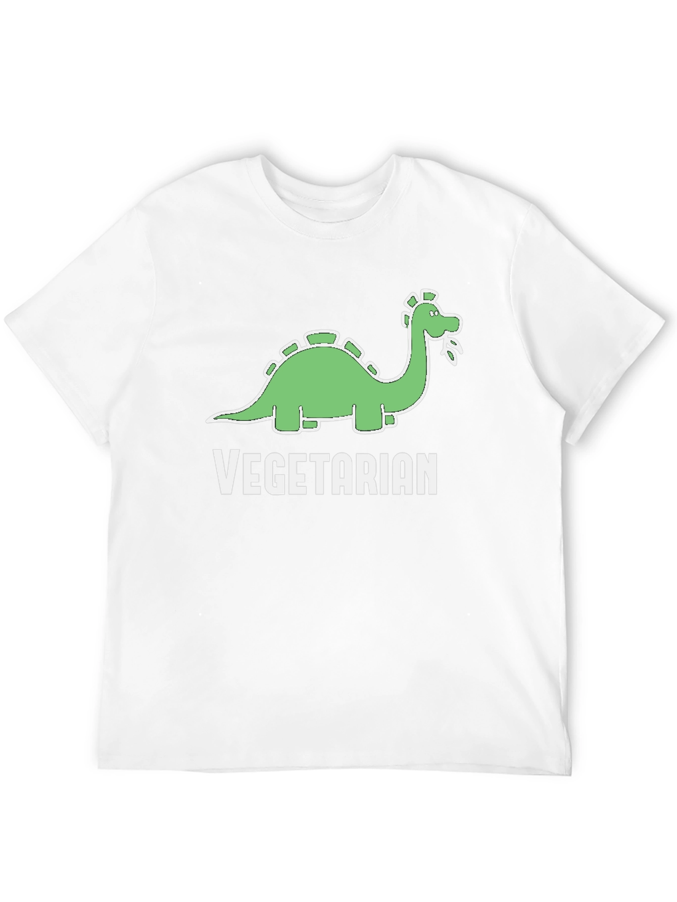 Black Vegetarian Dinosaur T-Shirt Funny Graphic Tee view 12