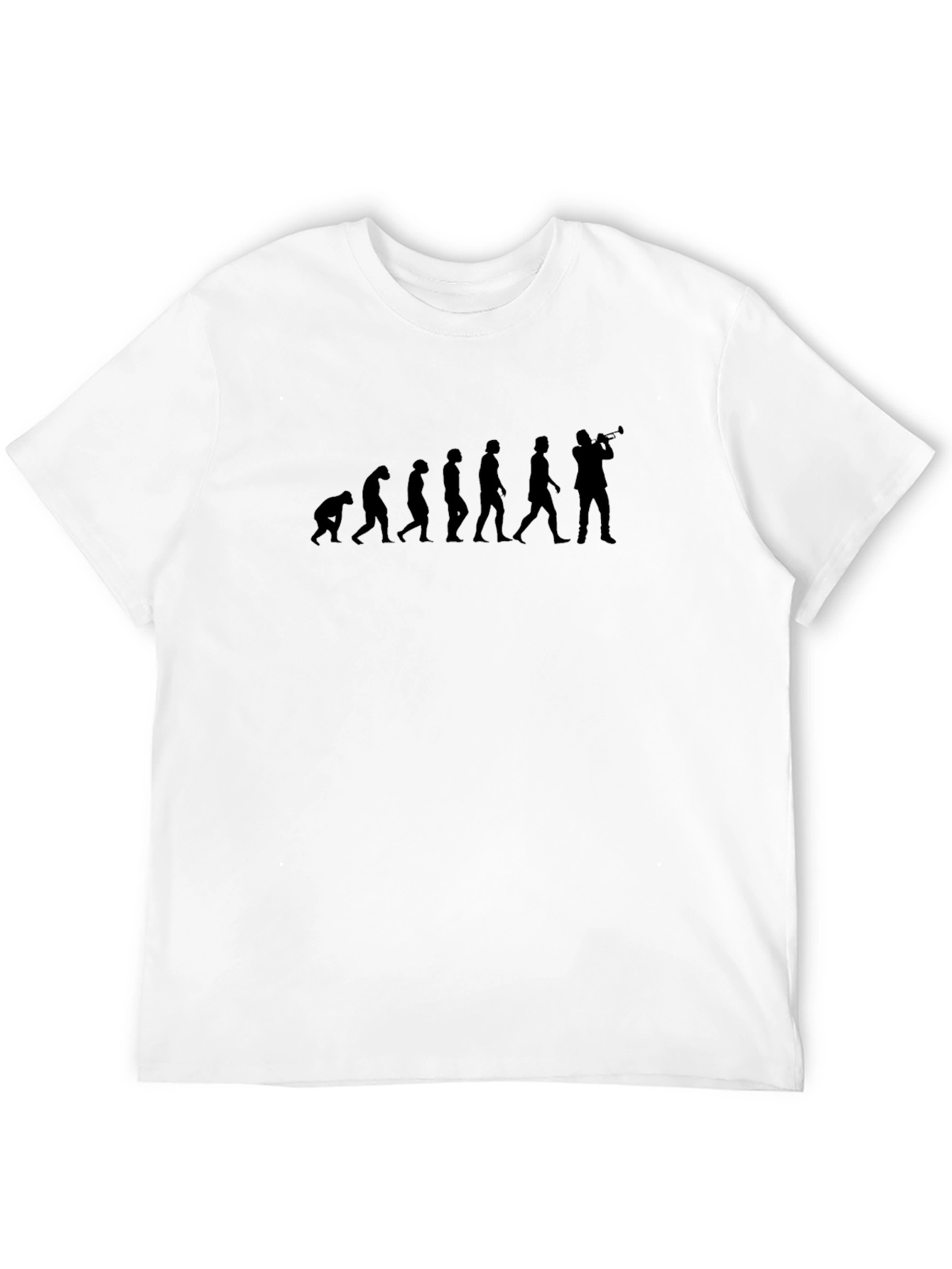 Black Evolution of Trumpet Player T-Shirt view 12