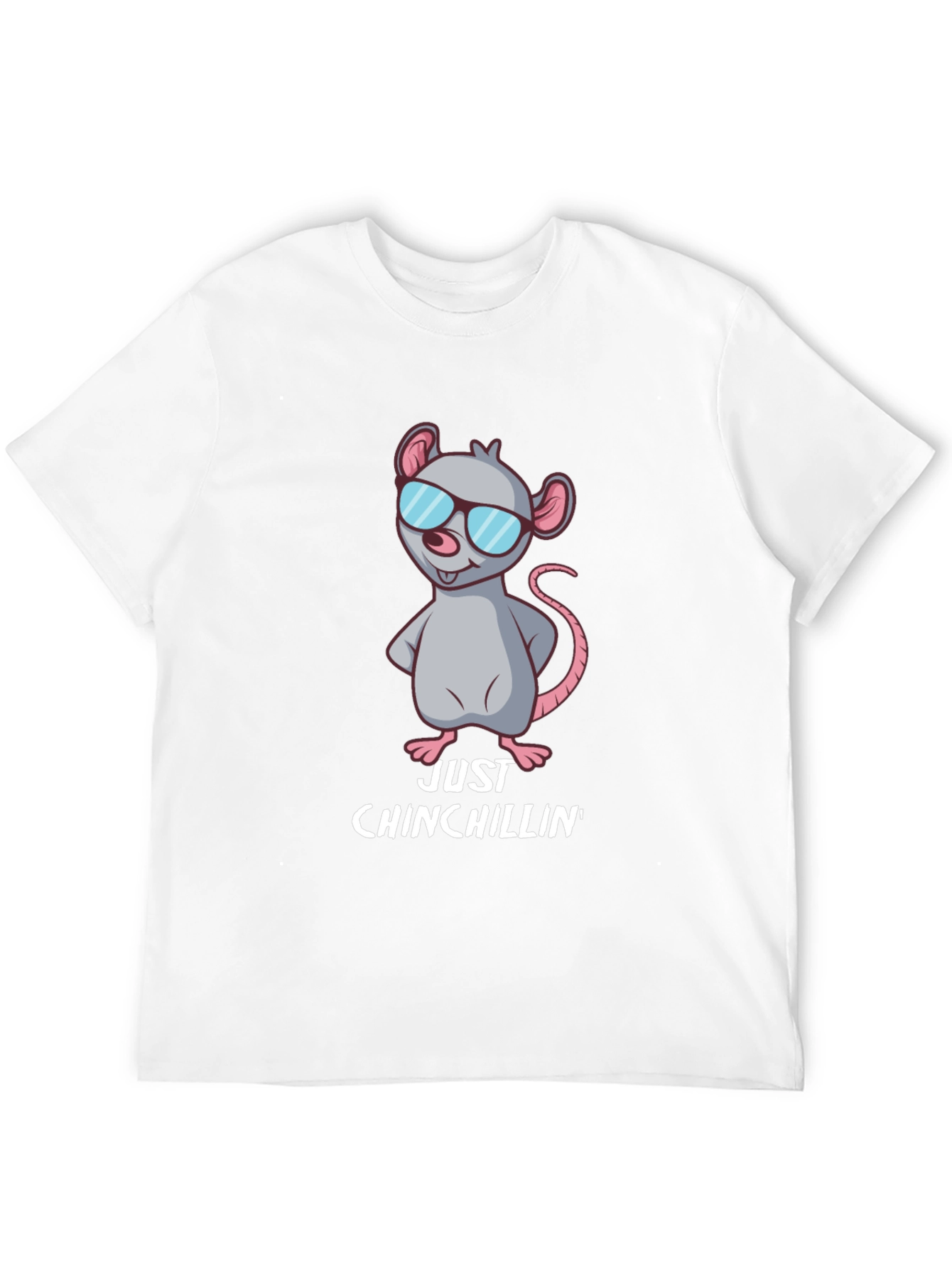 Black Just Chinchillin' Tee - Cool Chinchilla Design view 12