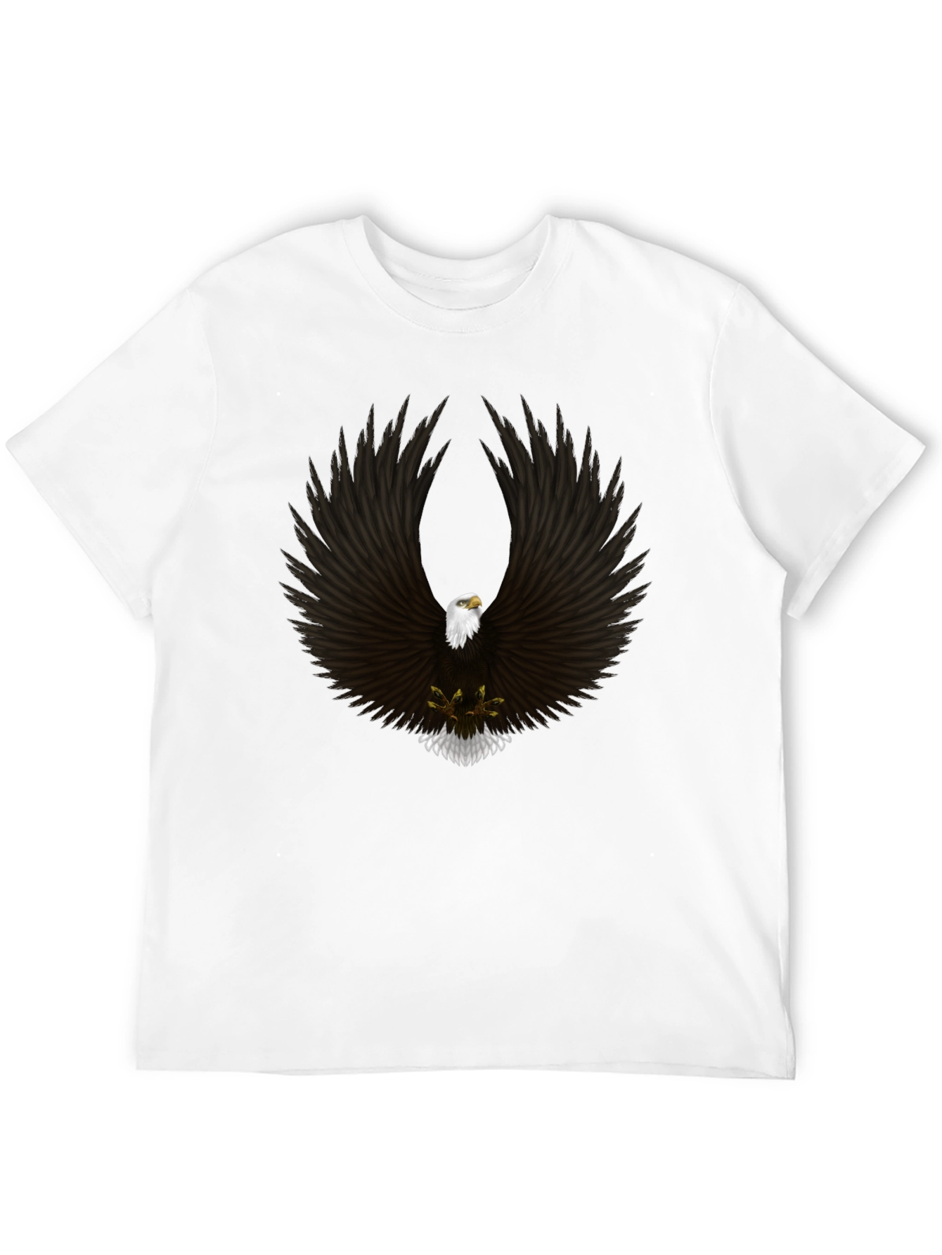 Black Eagle Wings Graphic Tee - Black Cotton Blend view 12