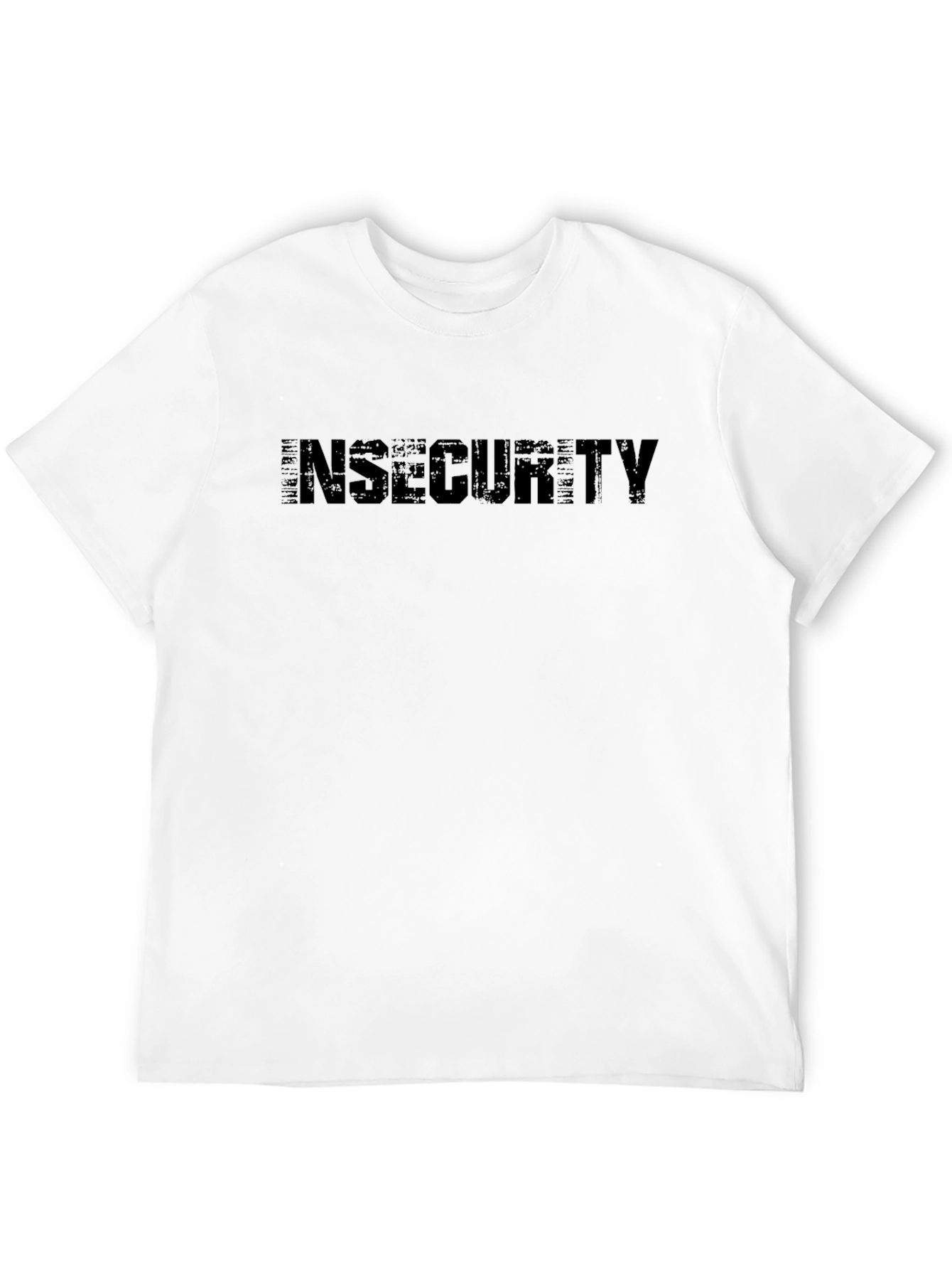 Black Insecurity Black Graphic T-Shirt view 12