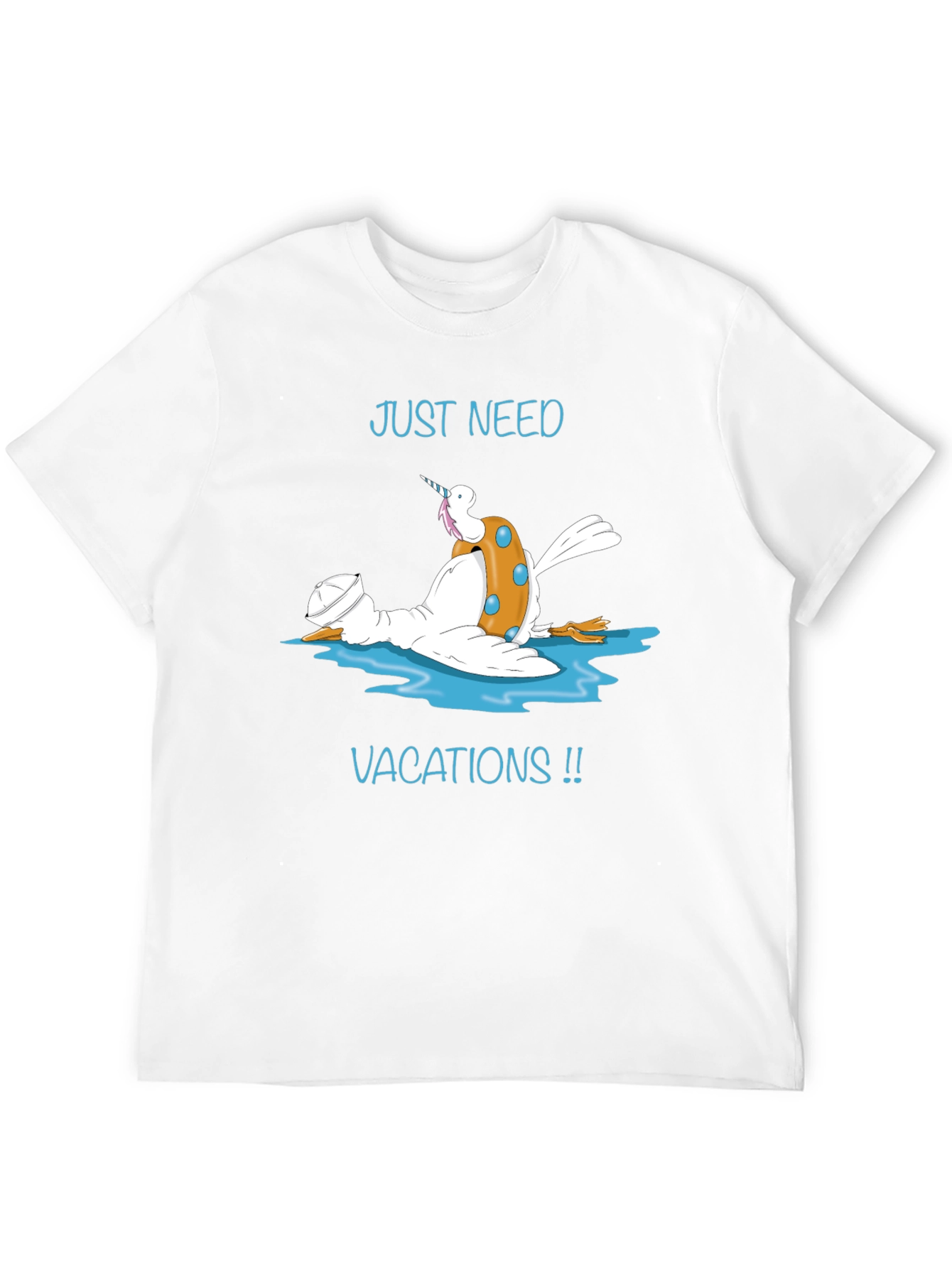 Black Just Need Vacations Duck T-Shirt view 12