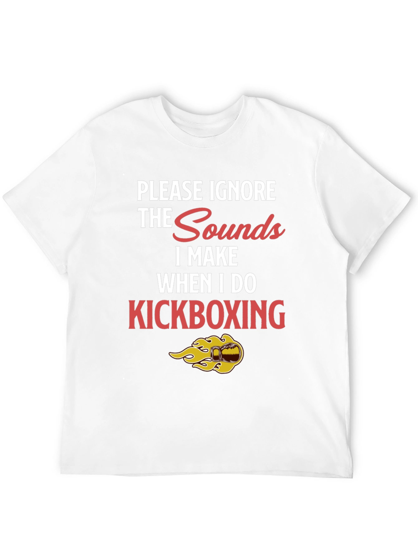 Black Kickboxing Sounds Funny Graphic Tee - Black view 12