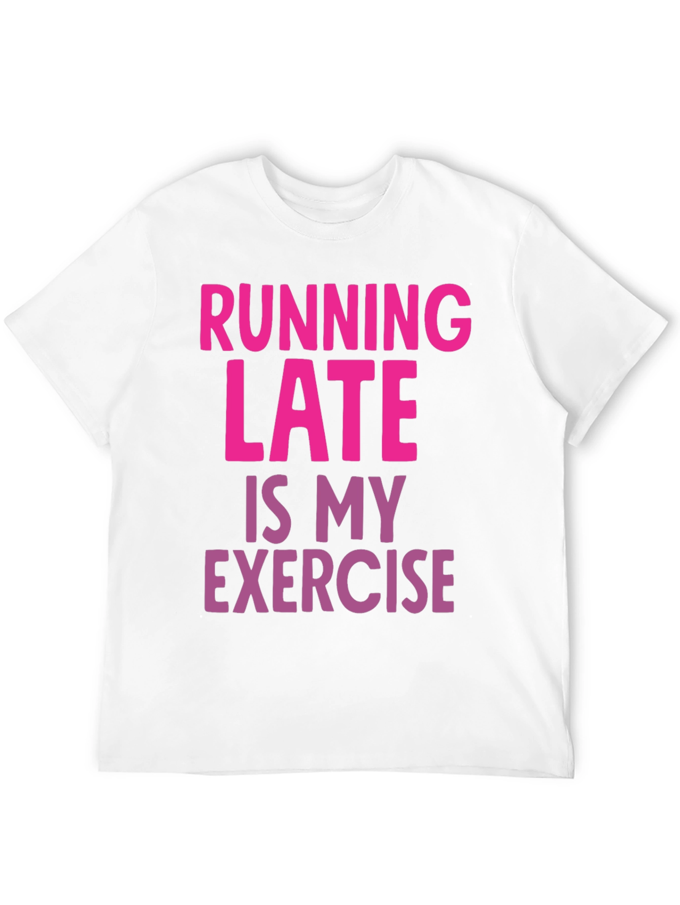 Black Funny Running Late Exercise Graphic T-Shirt view 12