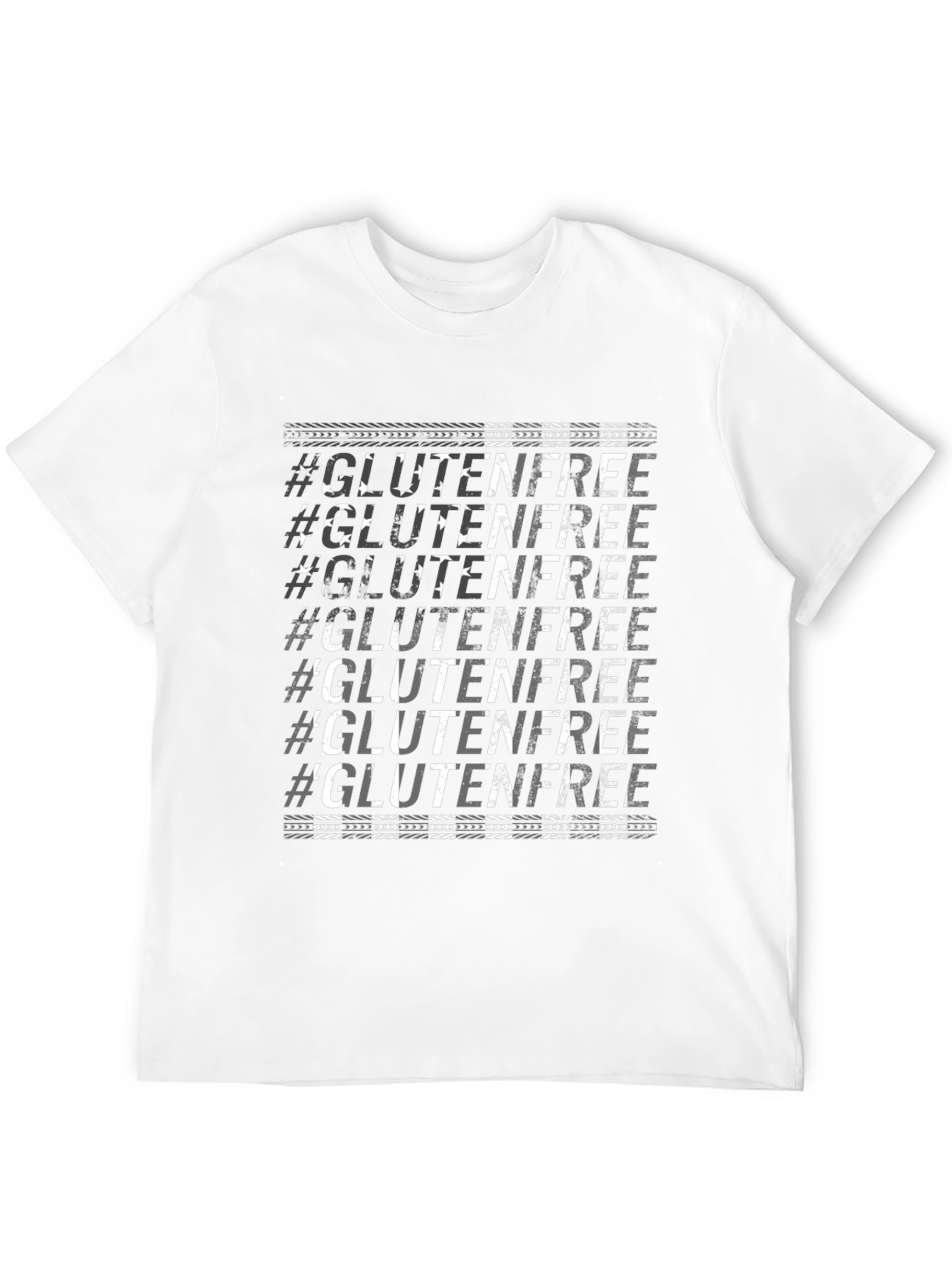 Black Gluten-Free Graphic Tee - Trendy Black T-Shirt view 12