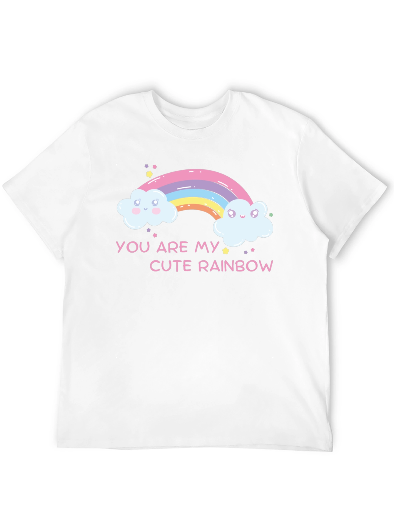 Black Cute Rainbow Graphic Tee - You Are My Rainbow T-Shirt view 12